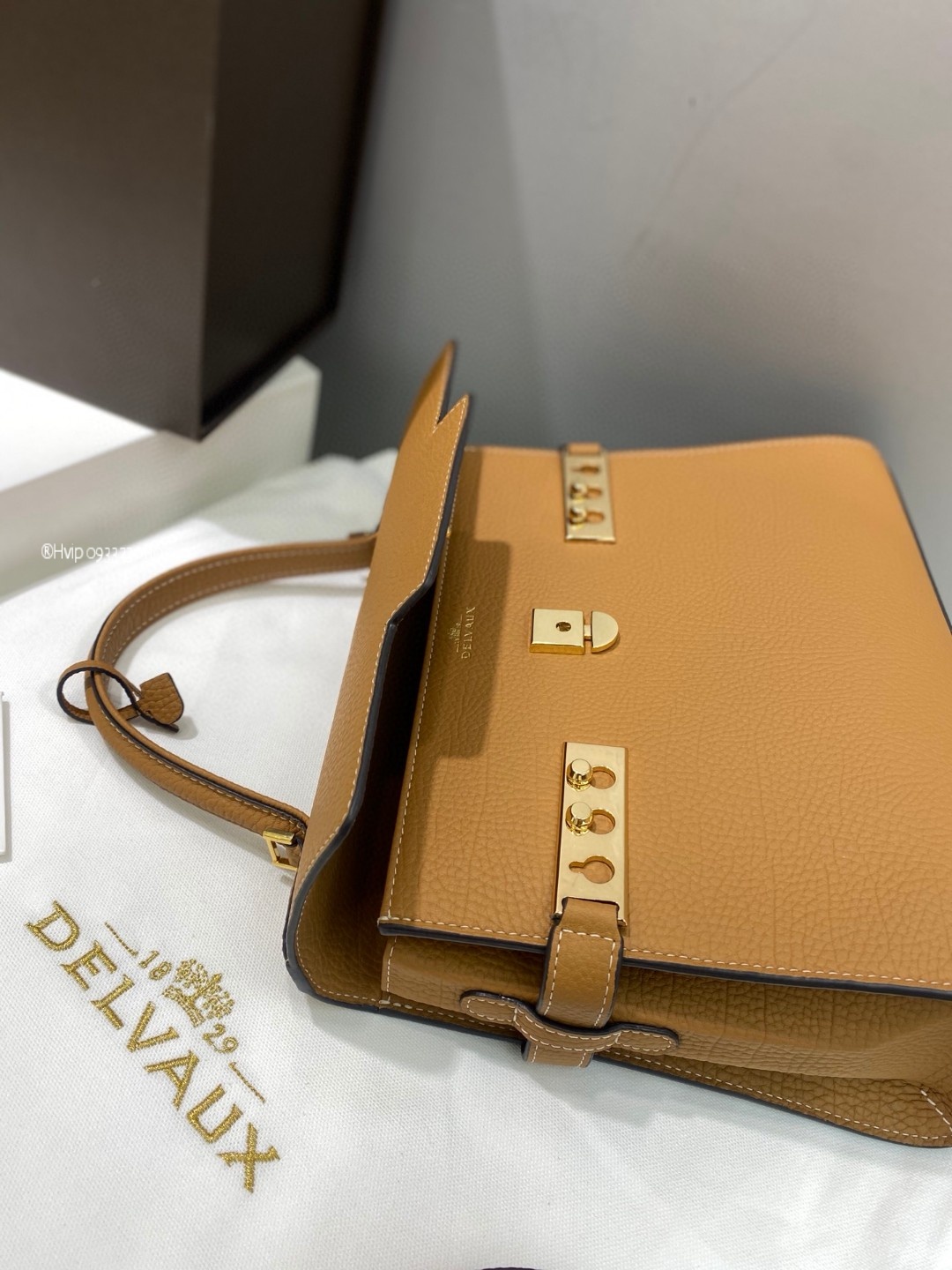 Delvaux Tempête MM in Crispy Calf AA0611AMF0ADNDO Vegetal - Ivory