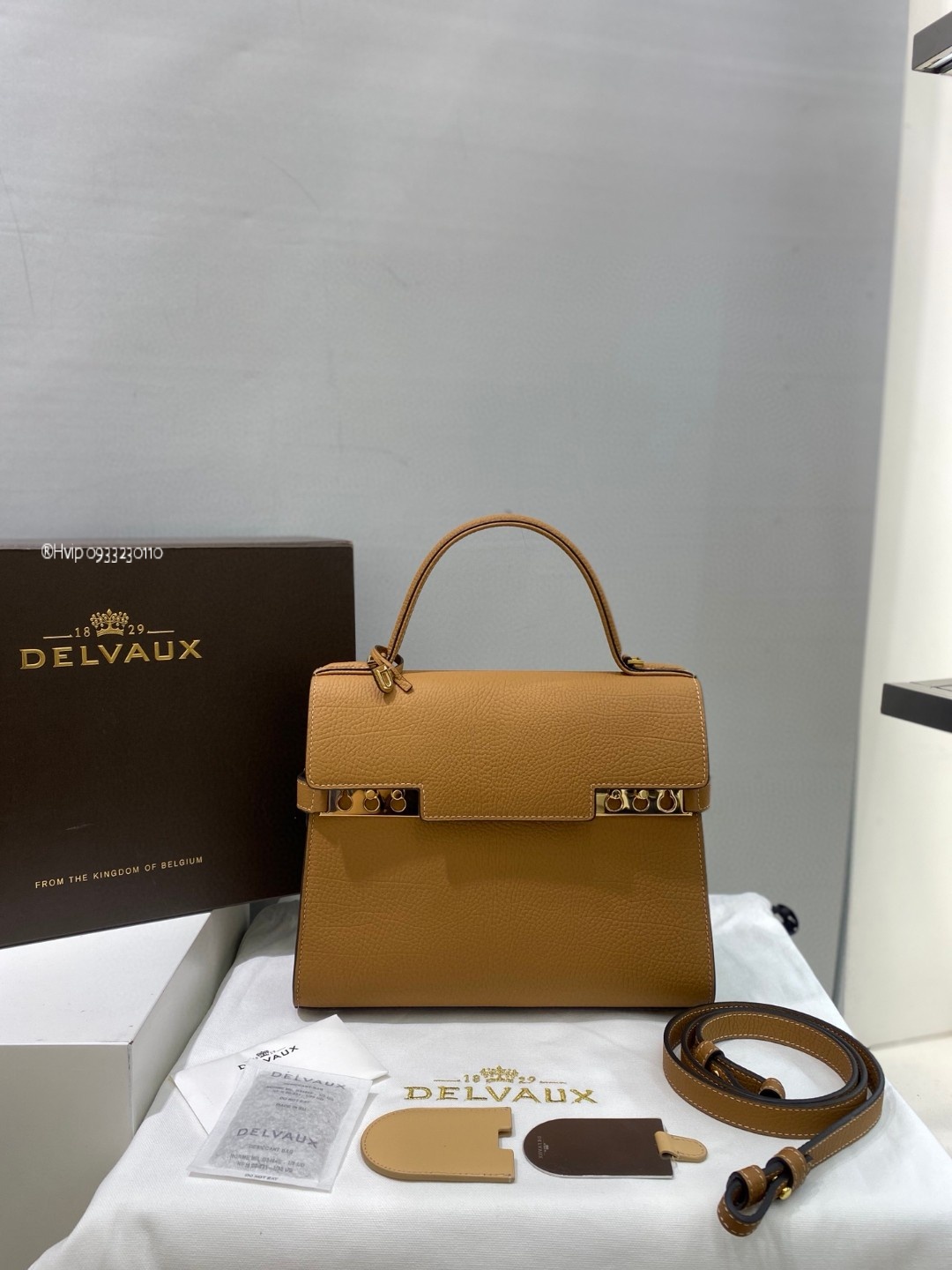 Delvaux Tempête MM in Crispy Calf AA0611AMF0ADNDO Vegetal - Ivory