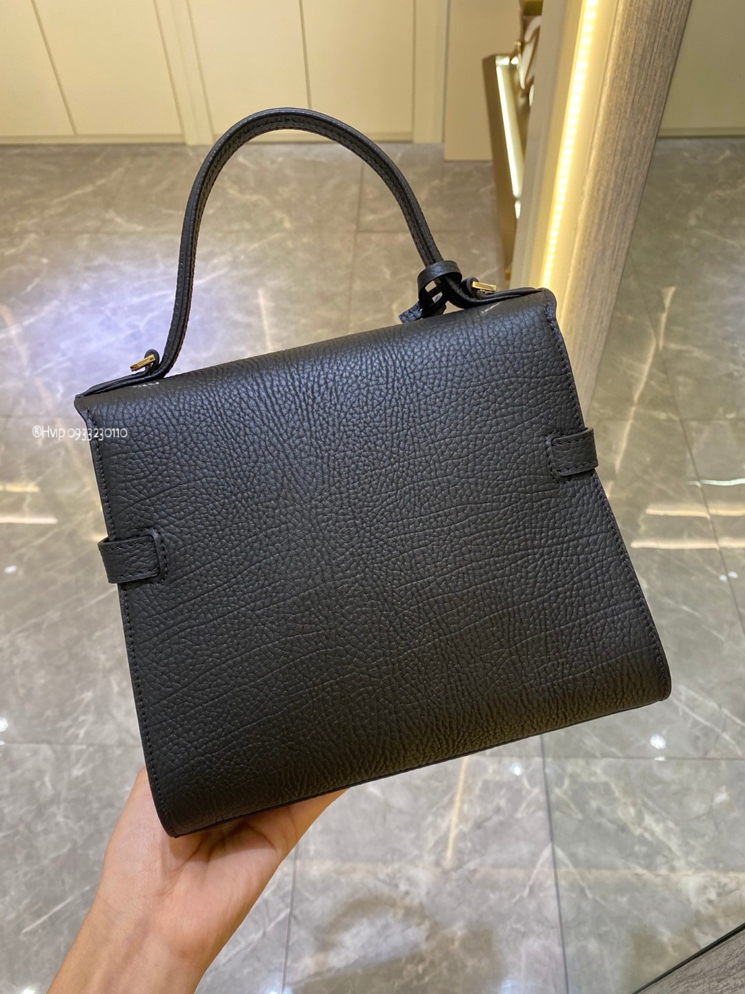 Delvaux Tempête PM in Crispy Calf leather AA0612AMF Black GHW