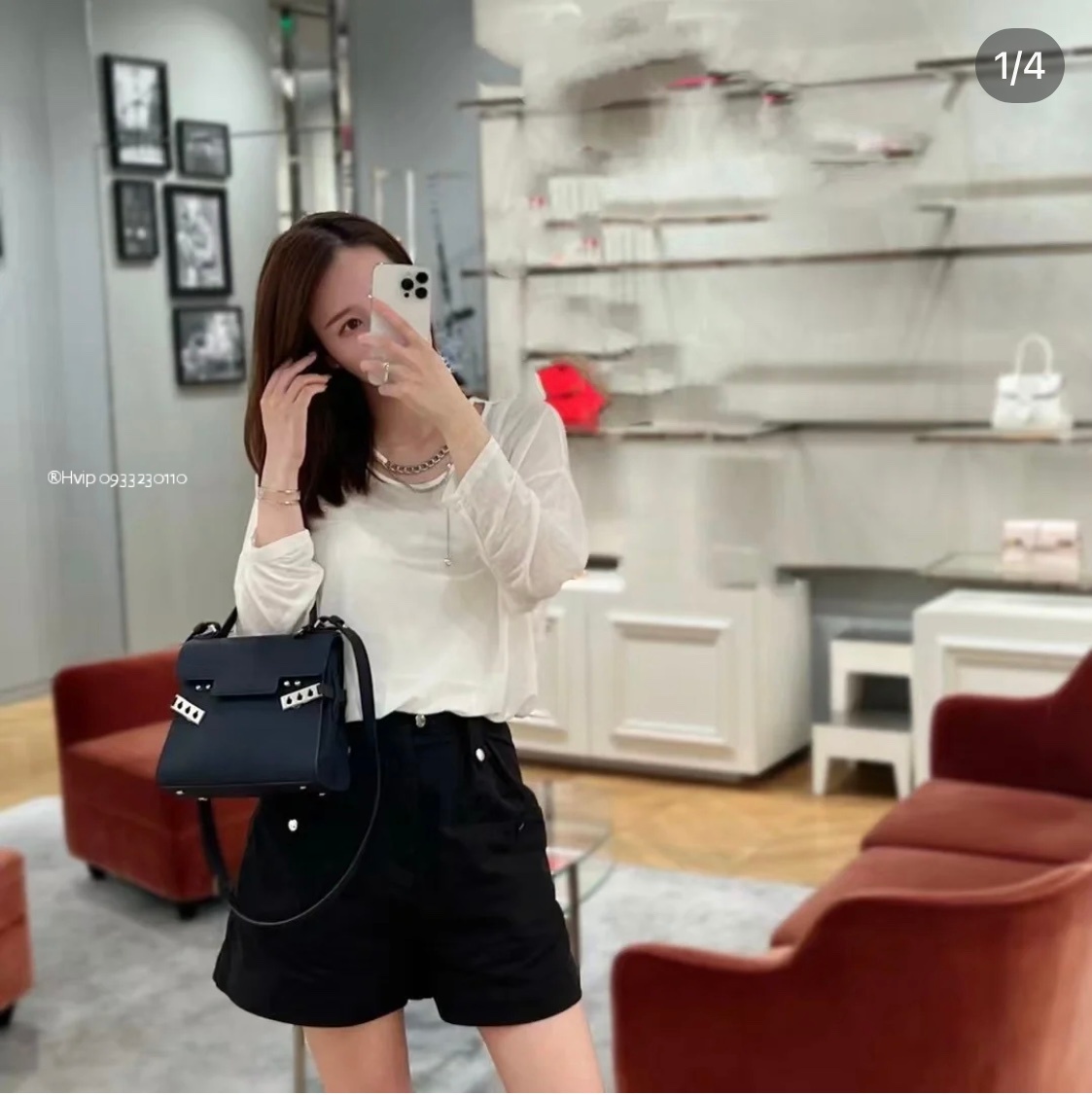 Delvaux Tempête PM in Crispy Calf leather AA0612AMF Black PHW