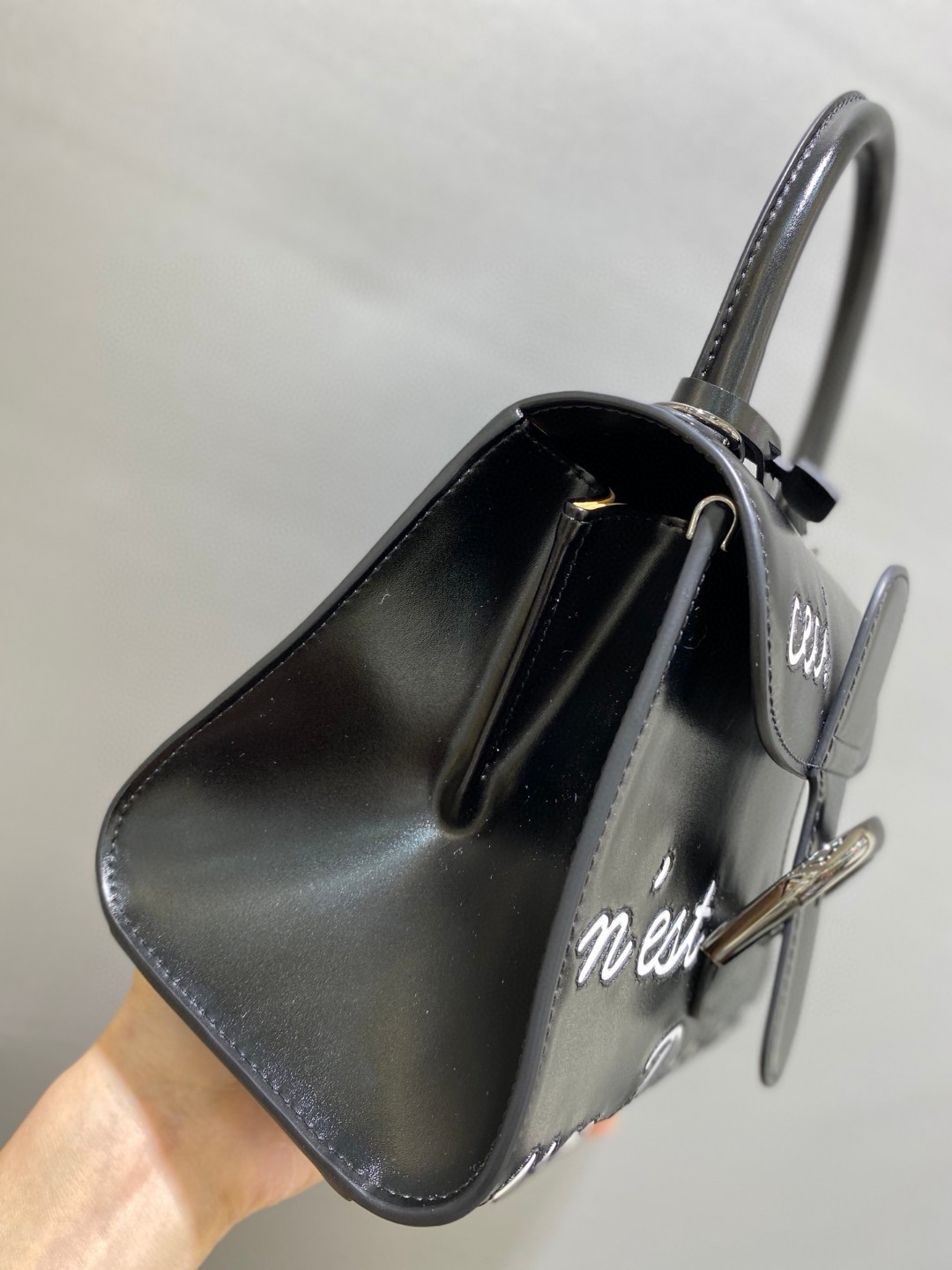 Delvaux L'Humour mini in Box Calf black
