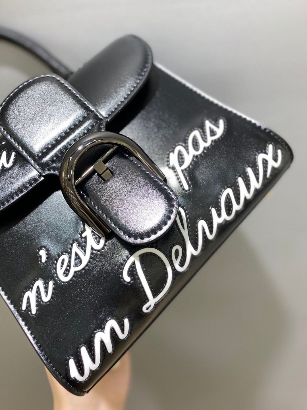 Delvaux L'Humour mini in Box Calf black