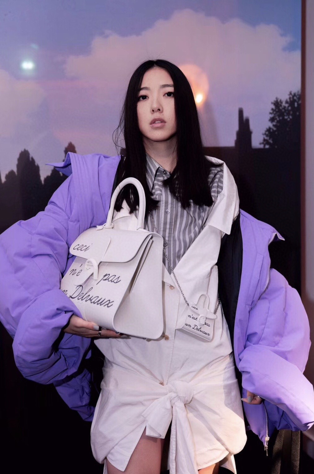 Delvaux L'Humour MM in Box Calf AA0661AAM white