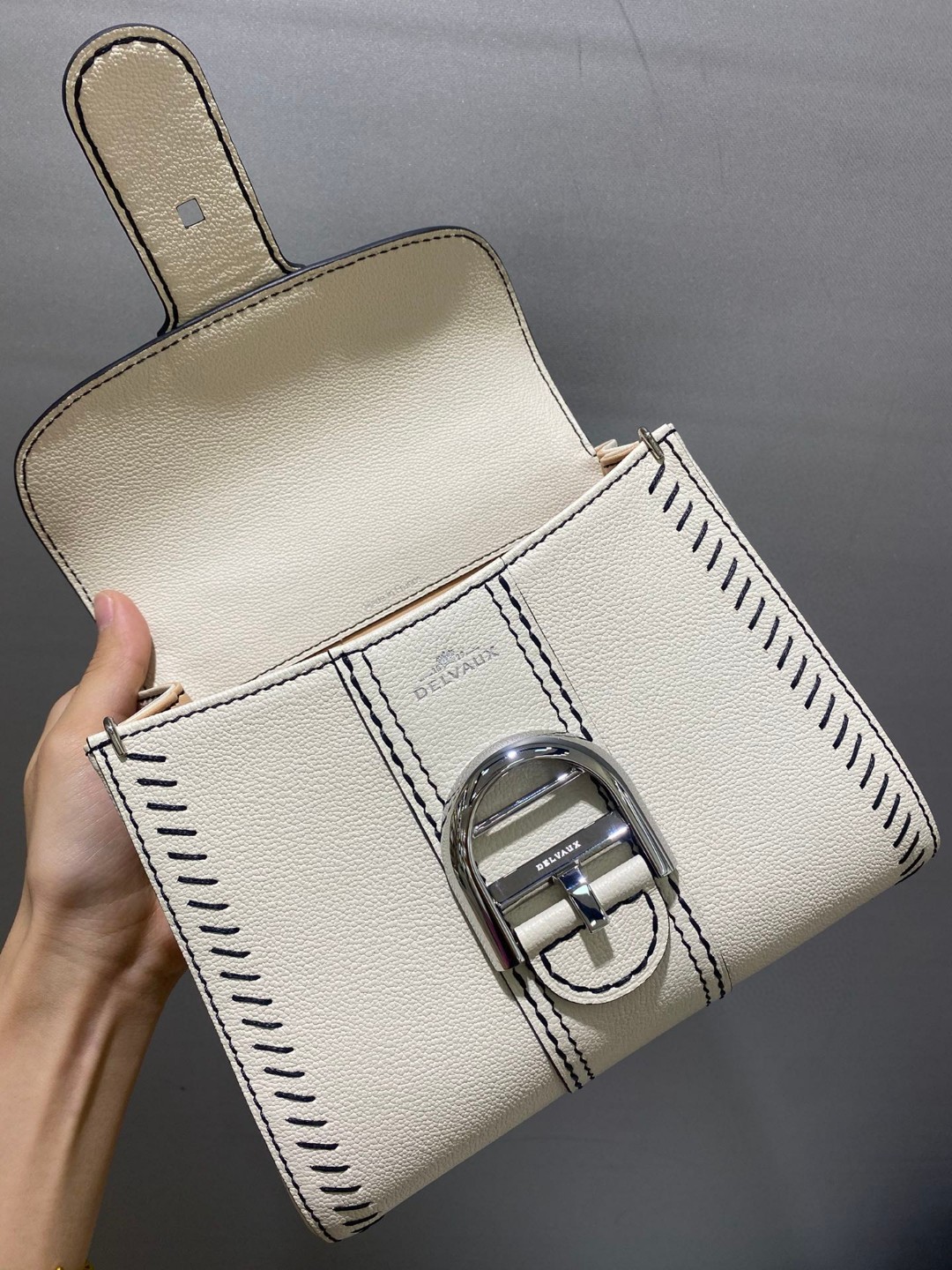 Delvaux Brillant Pm Flywheel 2021 white