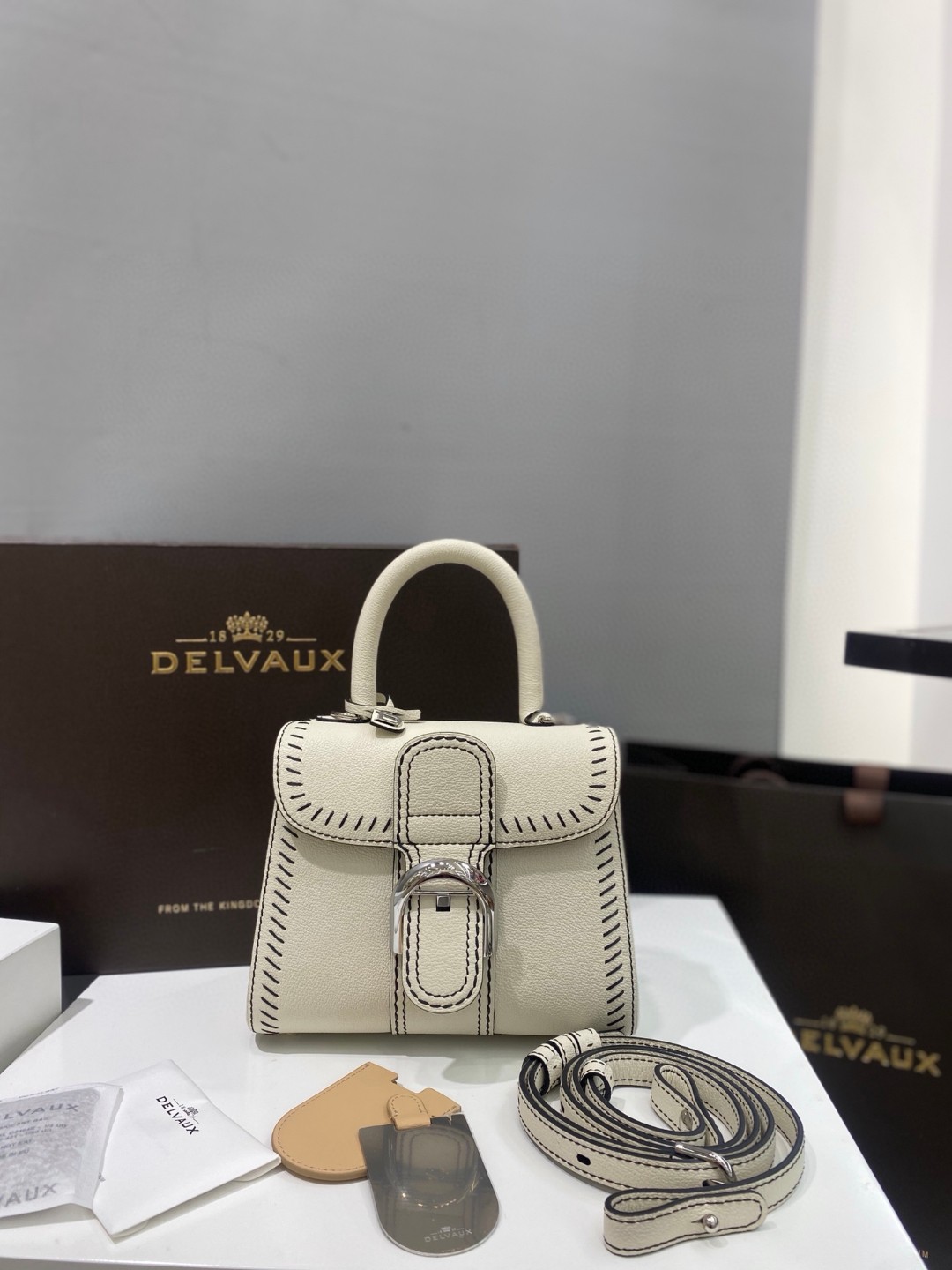 Delvaux Brillant Pm Flywheel 2021 white
