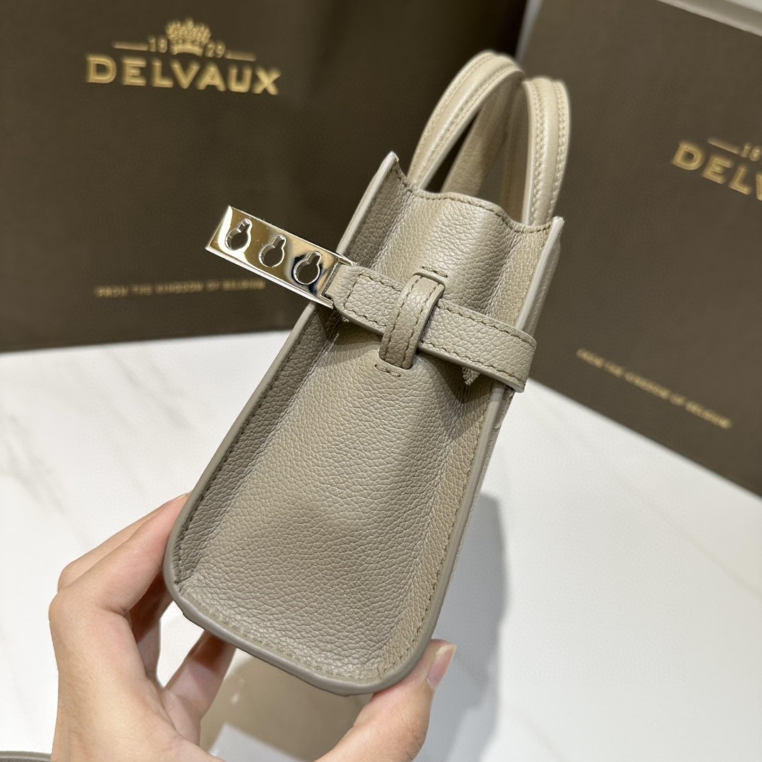 Delvaux Tempête Crush Small in Silky Calf AA0646BQS Sirocco