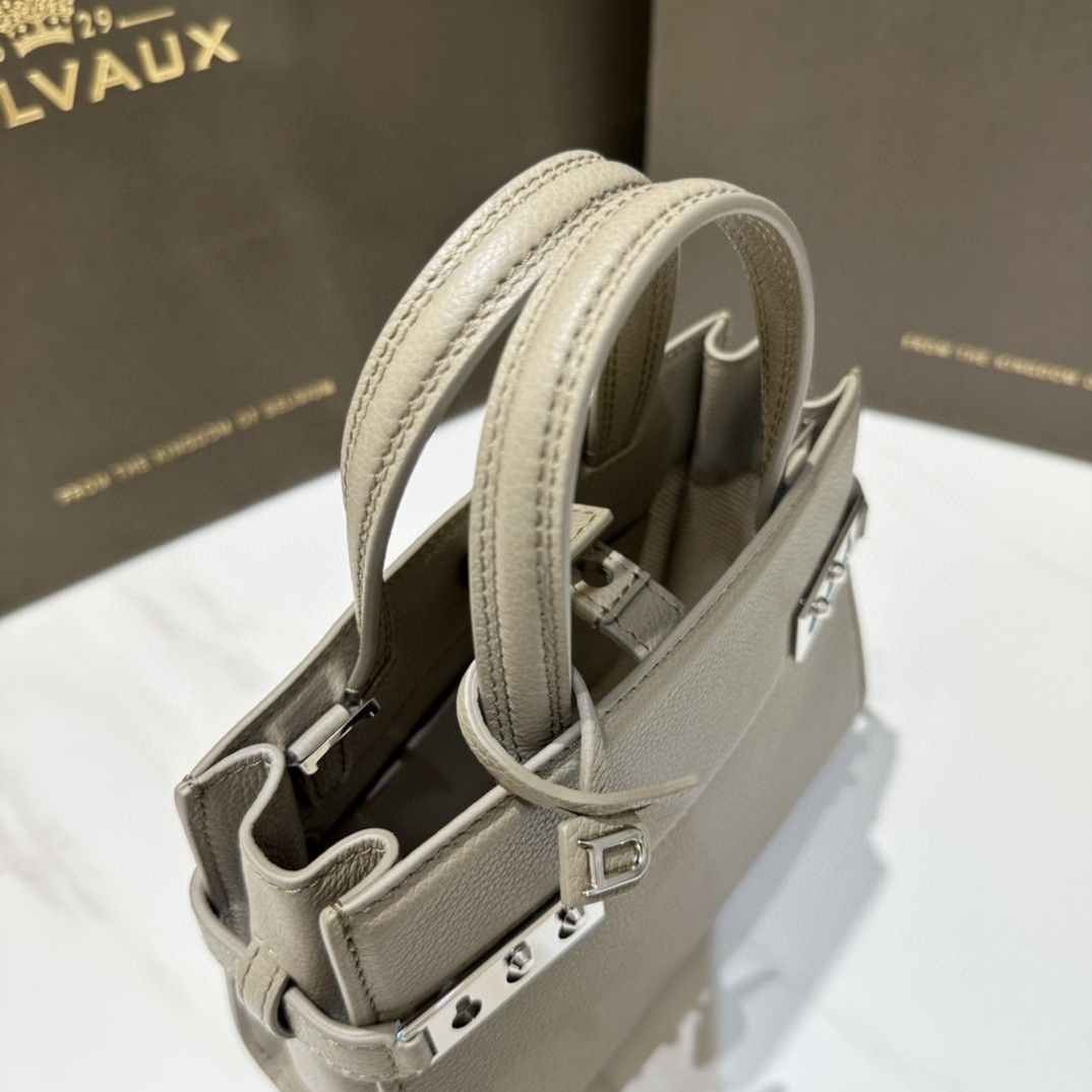 Delvaux Tempête Crush Small in Silky Calf AA0646BQS Sirocco