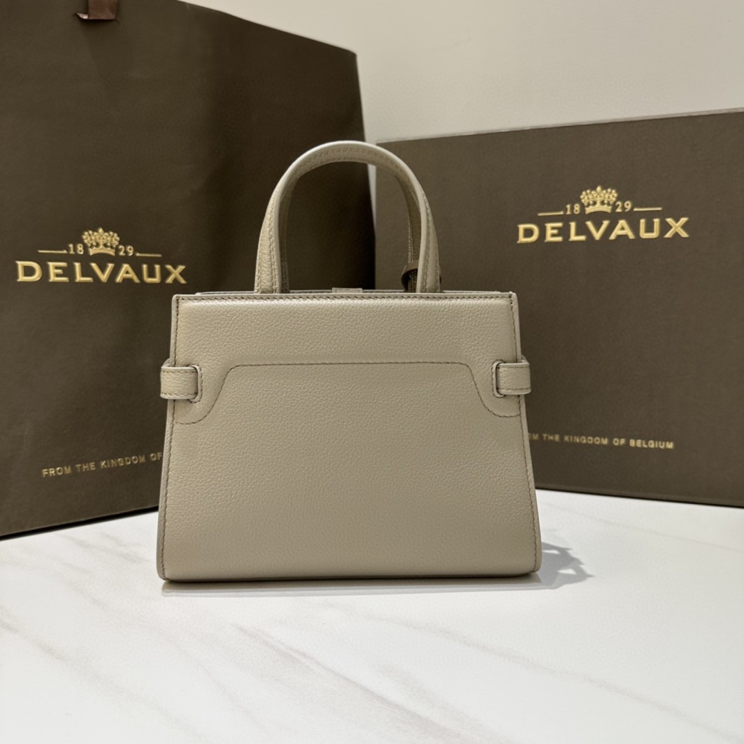 Delvaux Tempête Crush Small in Silky Calf AA0646BQS Sirocco