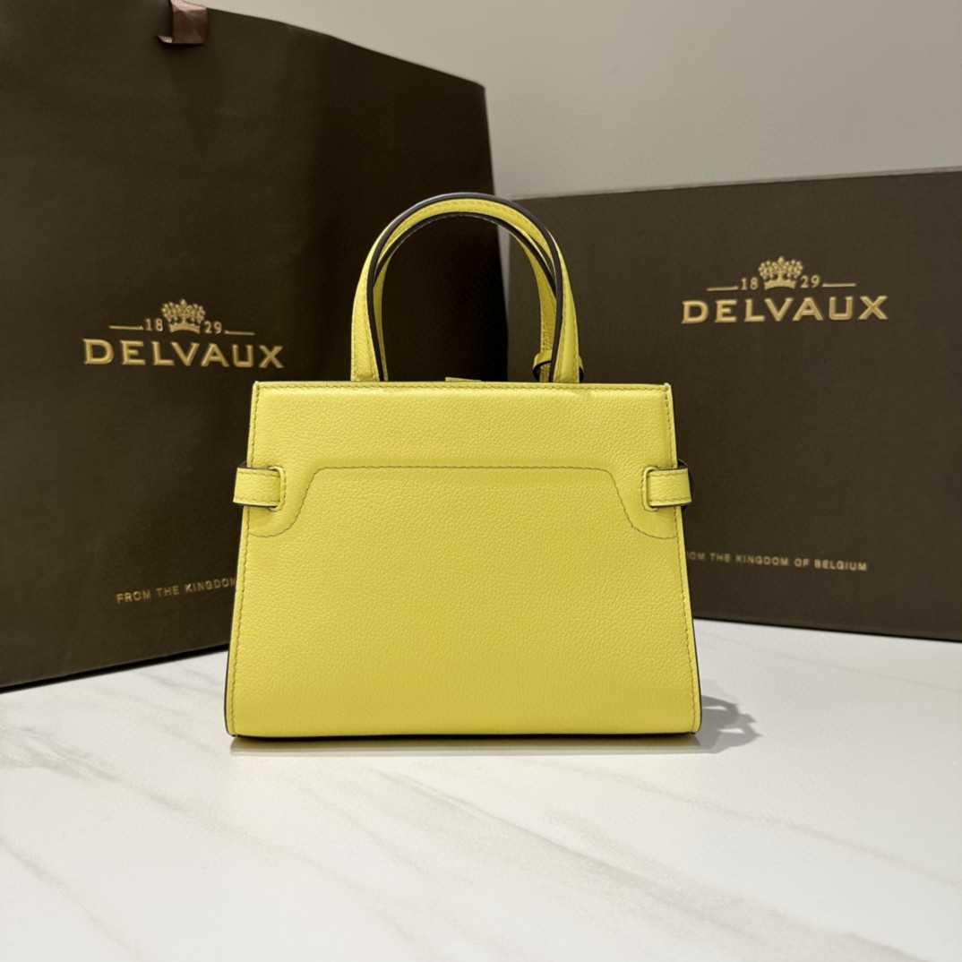 Delvaux Tempête Crush Small in Silky Calf AA0646BQS Yuzu