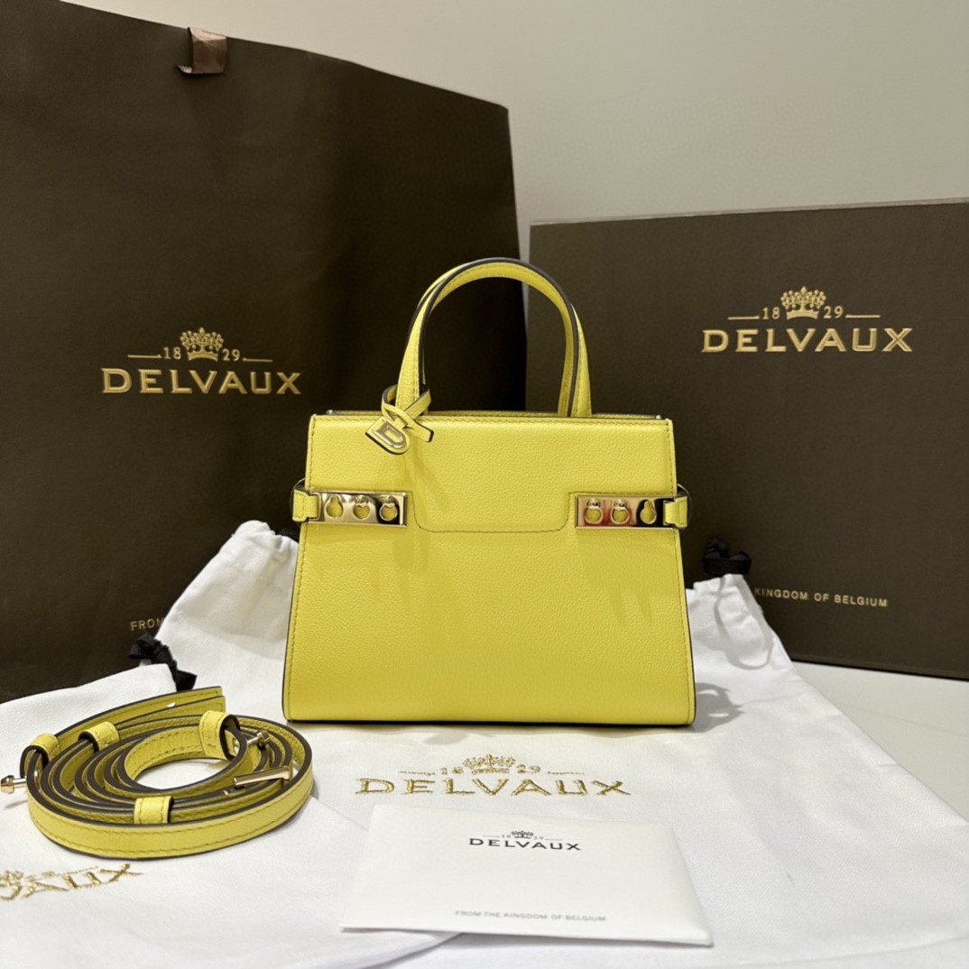 Delvaux Tempête Crush Small in Silky Calf AA0646BQS Yuzu