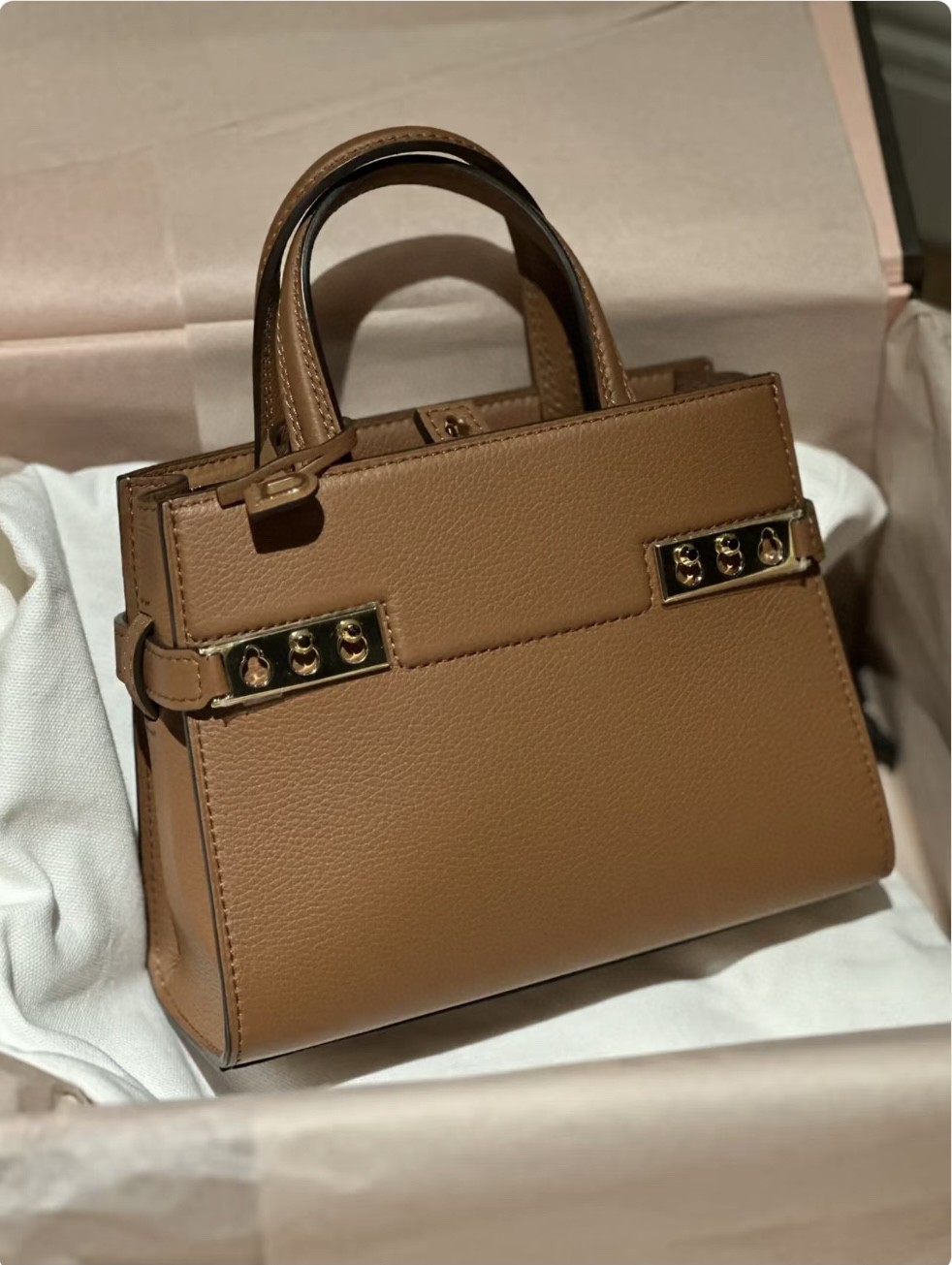 Delvaux Tempête Crush Small in Silky Calf AA0646BQS gold