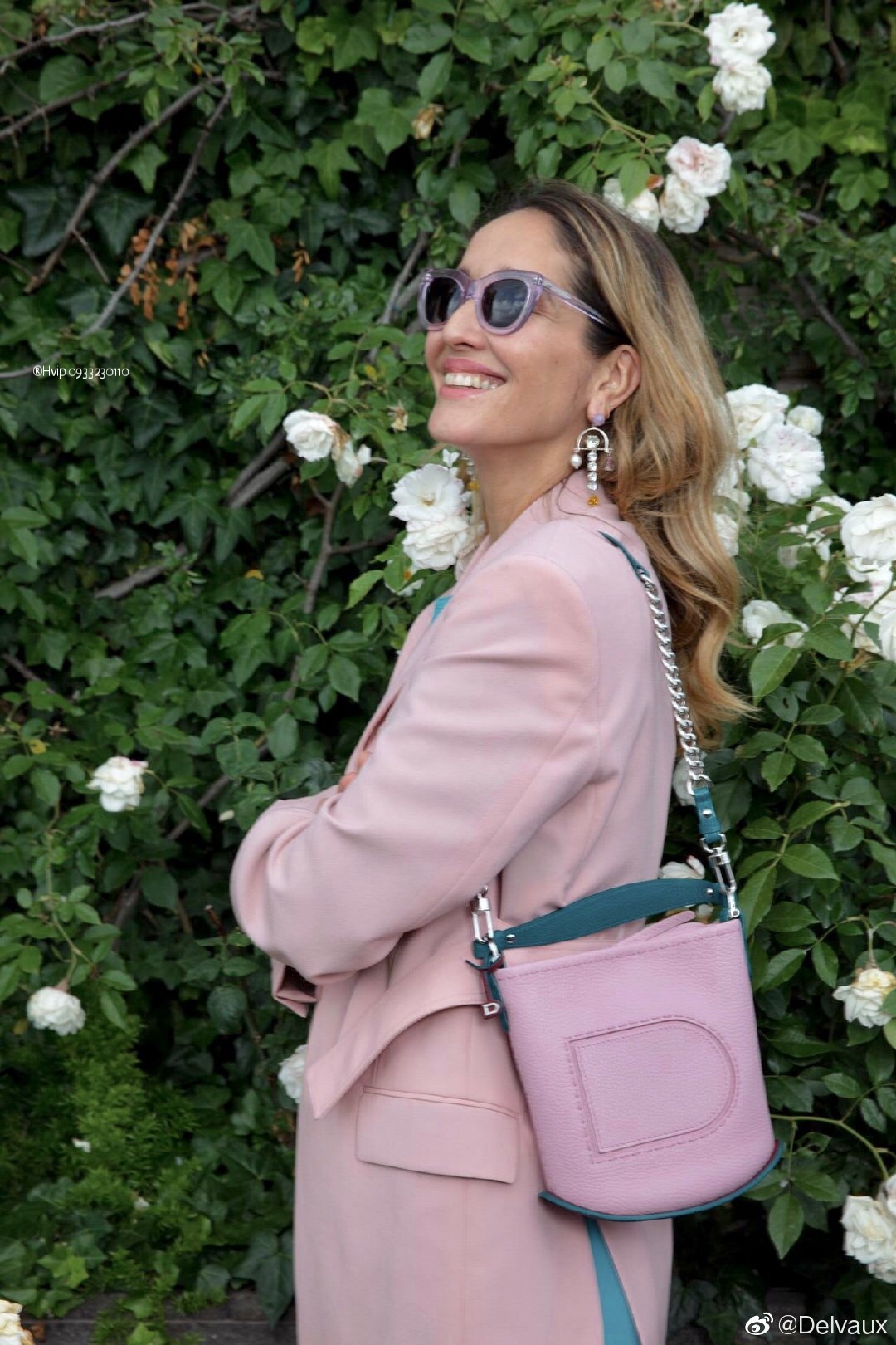 Delvaux Pin Mini Bucket Surpiquéen Taurillon Soft AA0607ATT pink