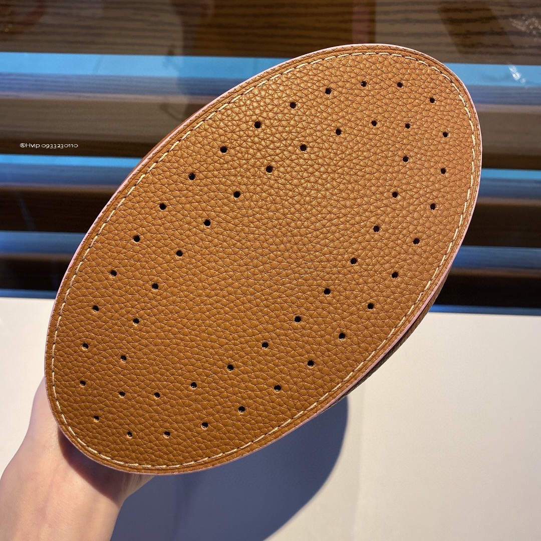 Delvaux Pin Mini Bucket Surpiquéen Taurillon Soft AA0607ATT0ADNDO gold /pink