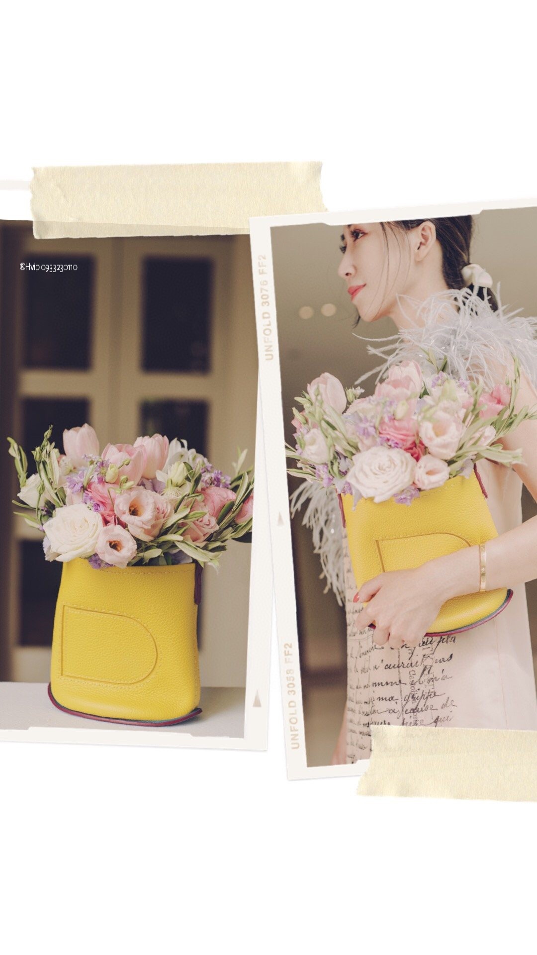 Delvaux Pin Mini Bucket Surpiquéen Taurillon Soft AA0607ATT0ADNDO yellow