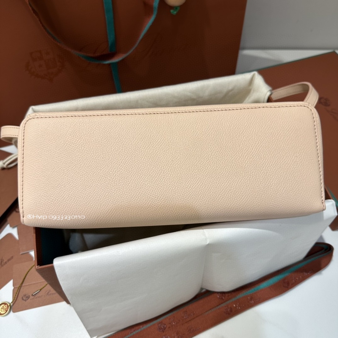 Loro Piana Extra Bag L27 Textured Calfskin pink FAN4085