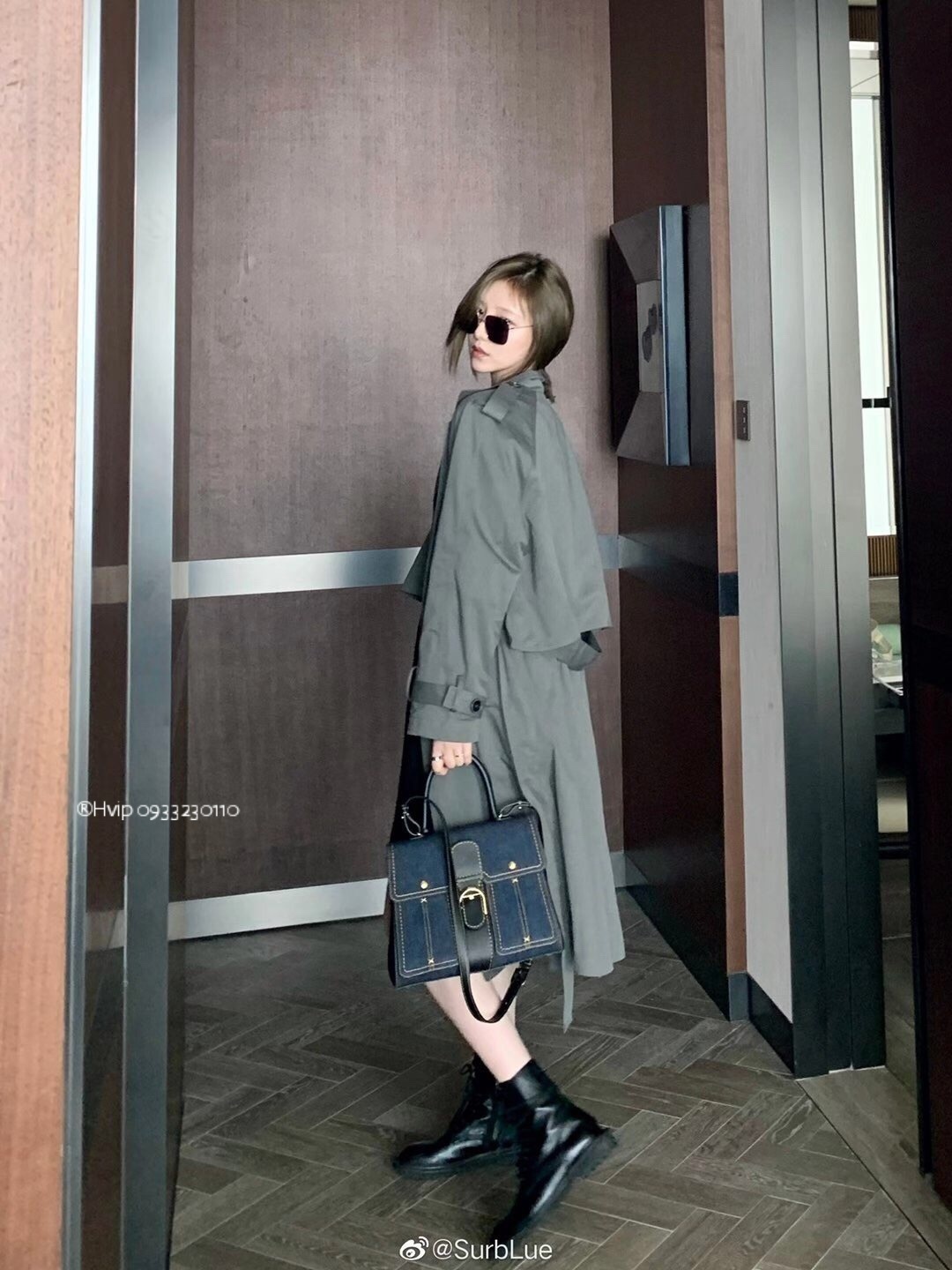 Delvaux Brillant trench denim blue