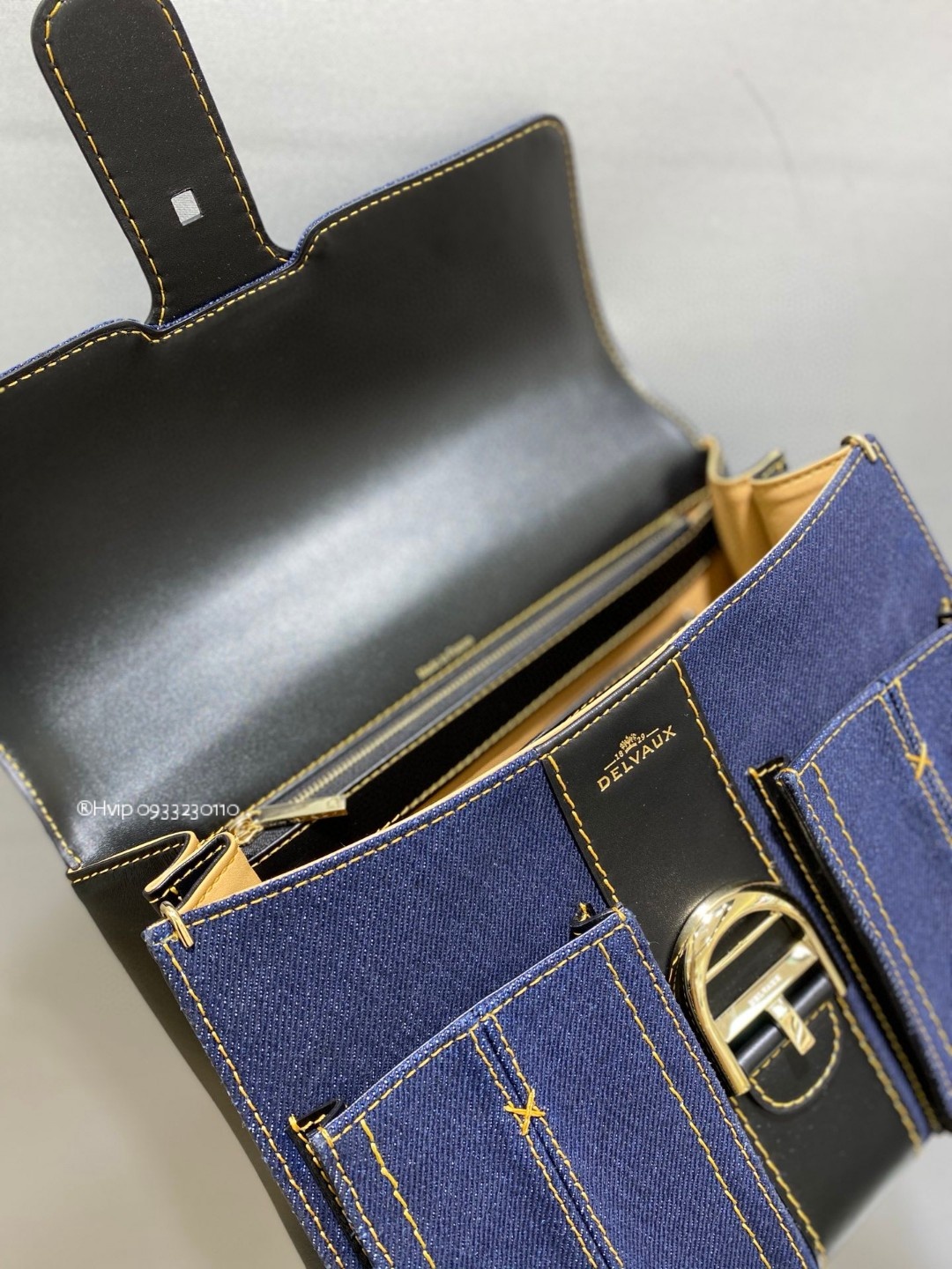 Delvaux Brillant trench denim blue