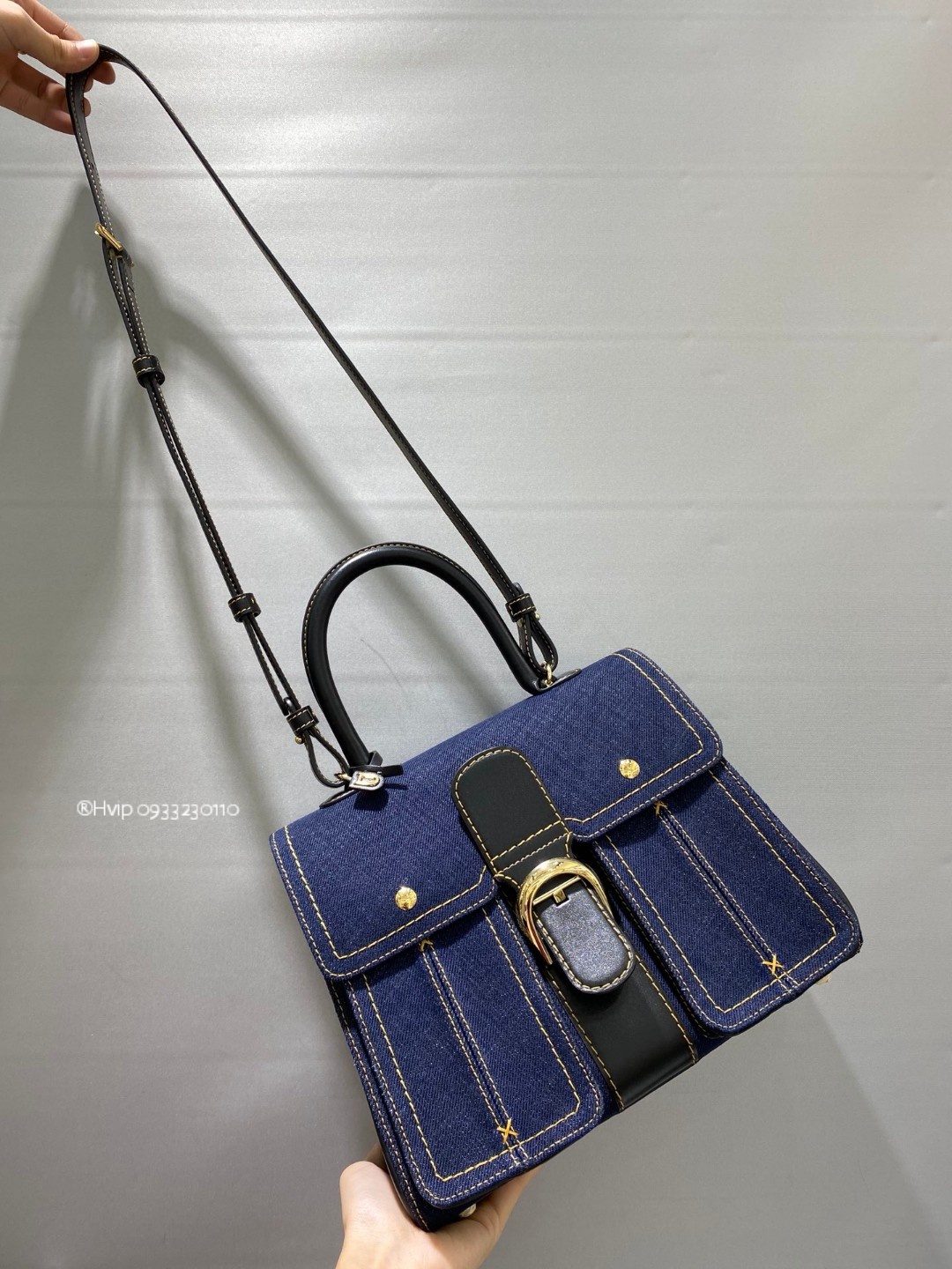 Delvaux Brillant trench denim blue
