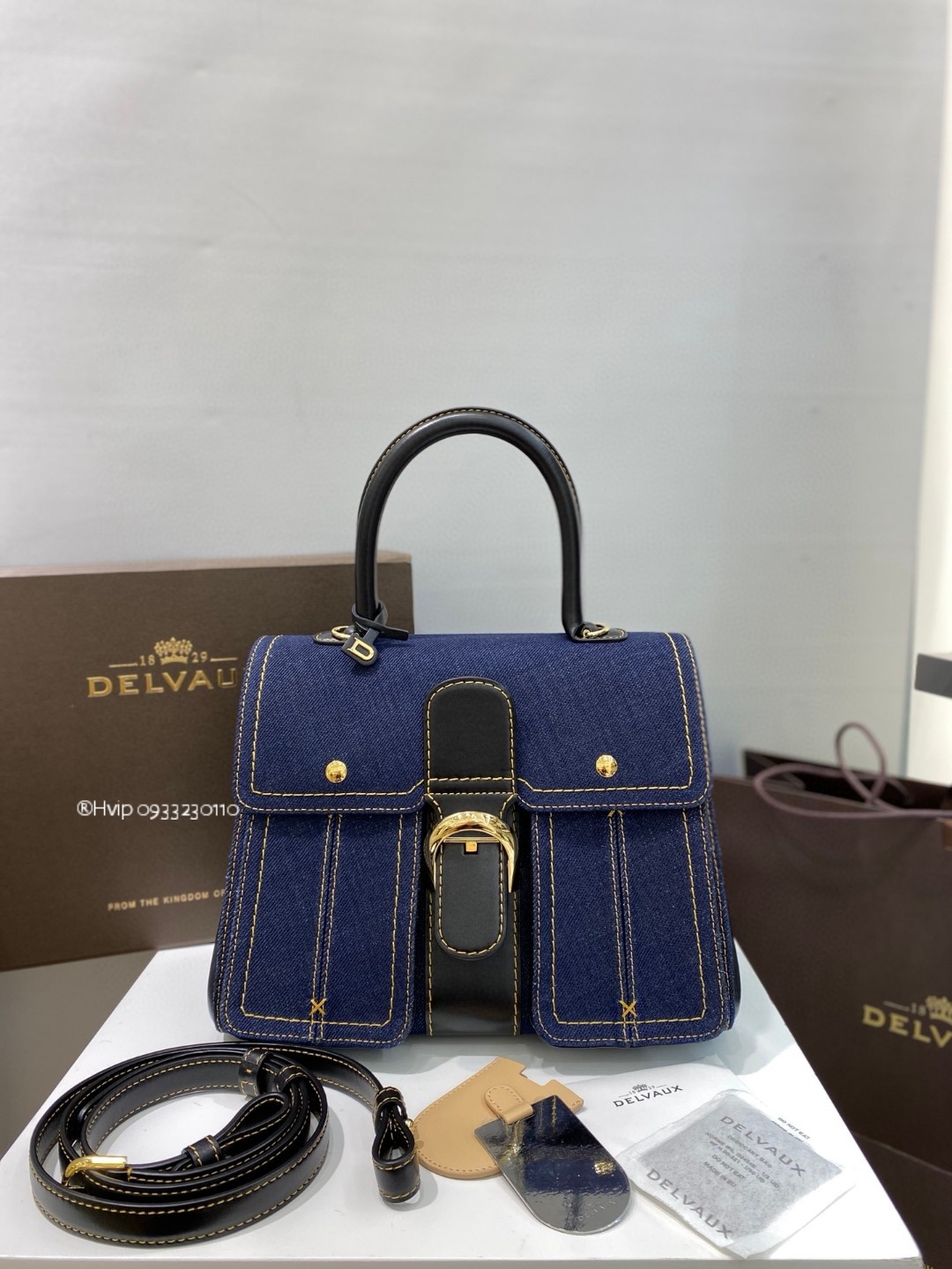 Delvaux Brillant trench denim blue