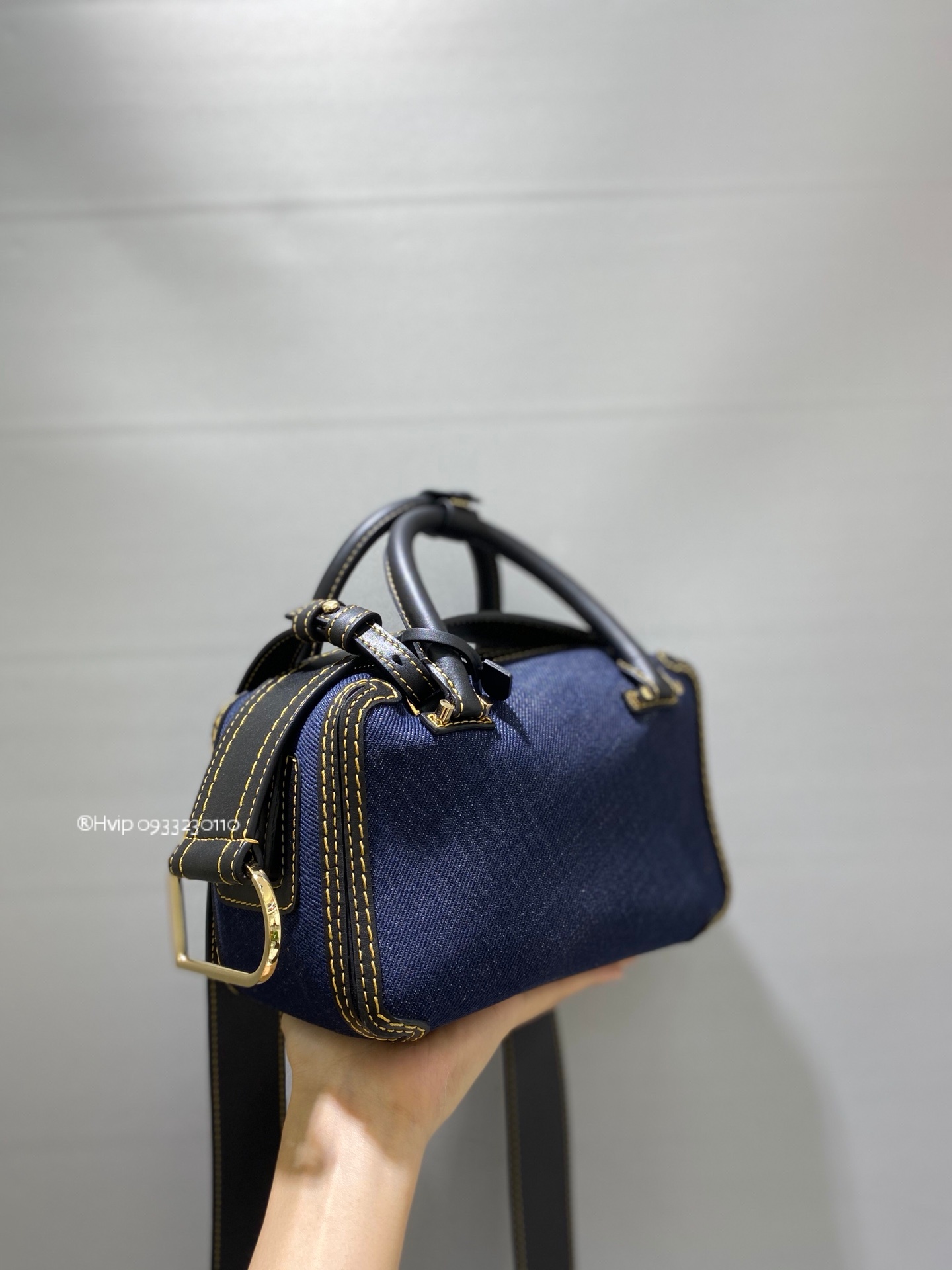 Delvaux Cool Box Nano in denim blue