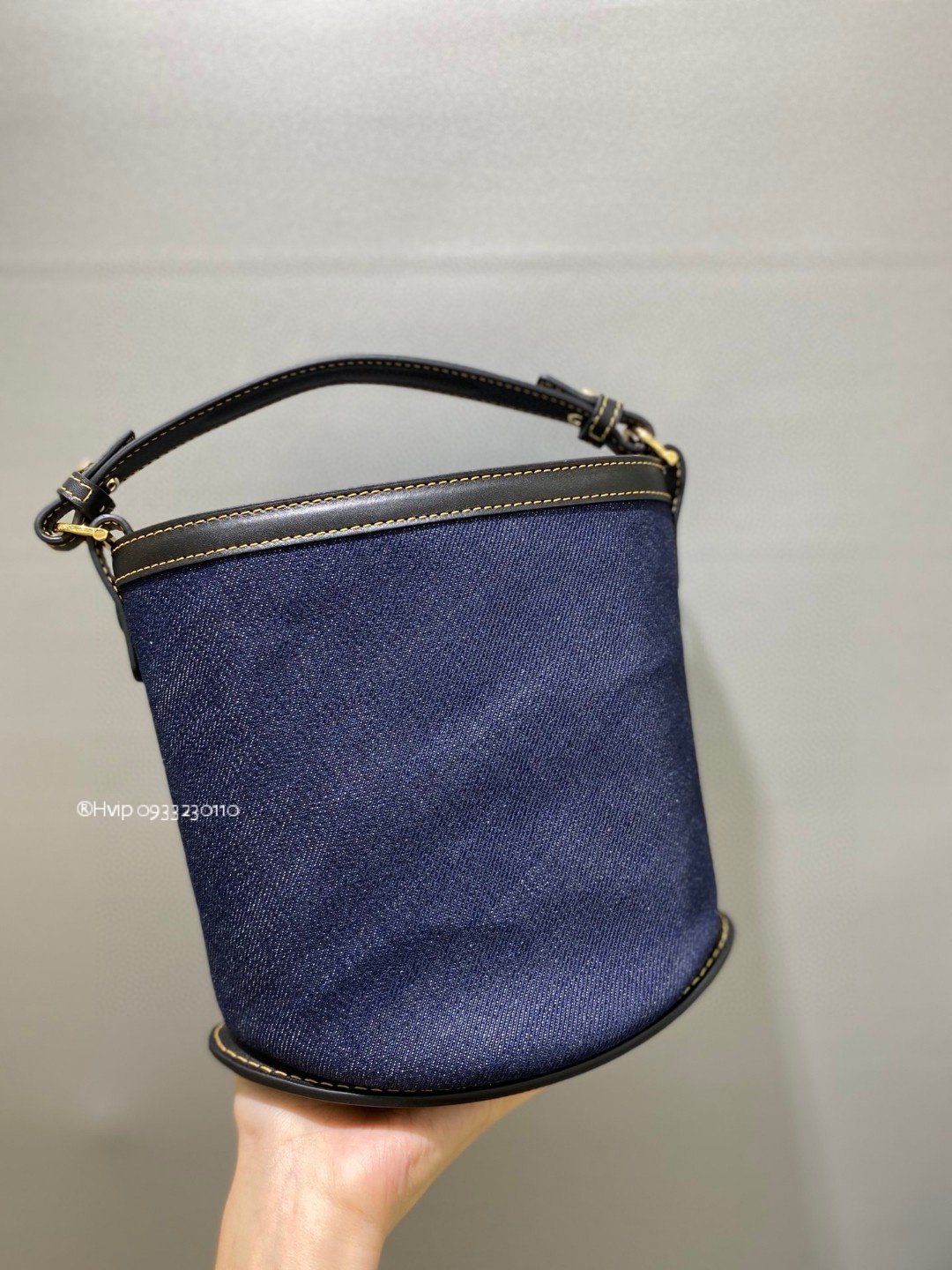 Delvaux Pin Mini Bucket denim blue