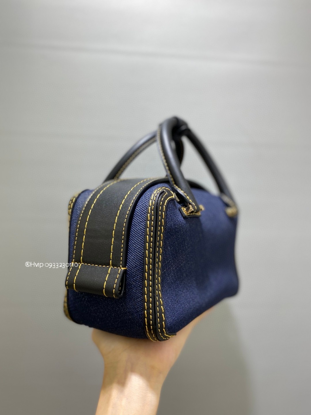 Delvaux Cool Box Nano in denim blue