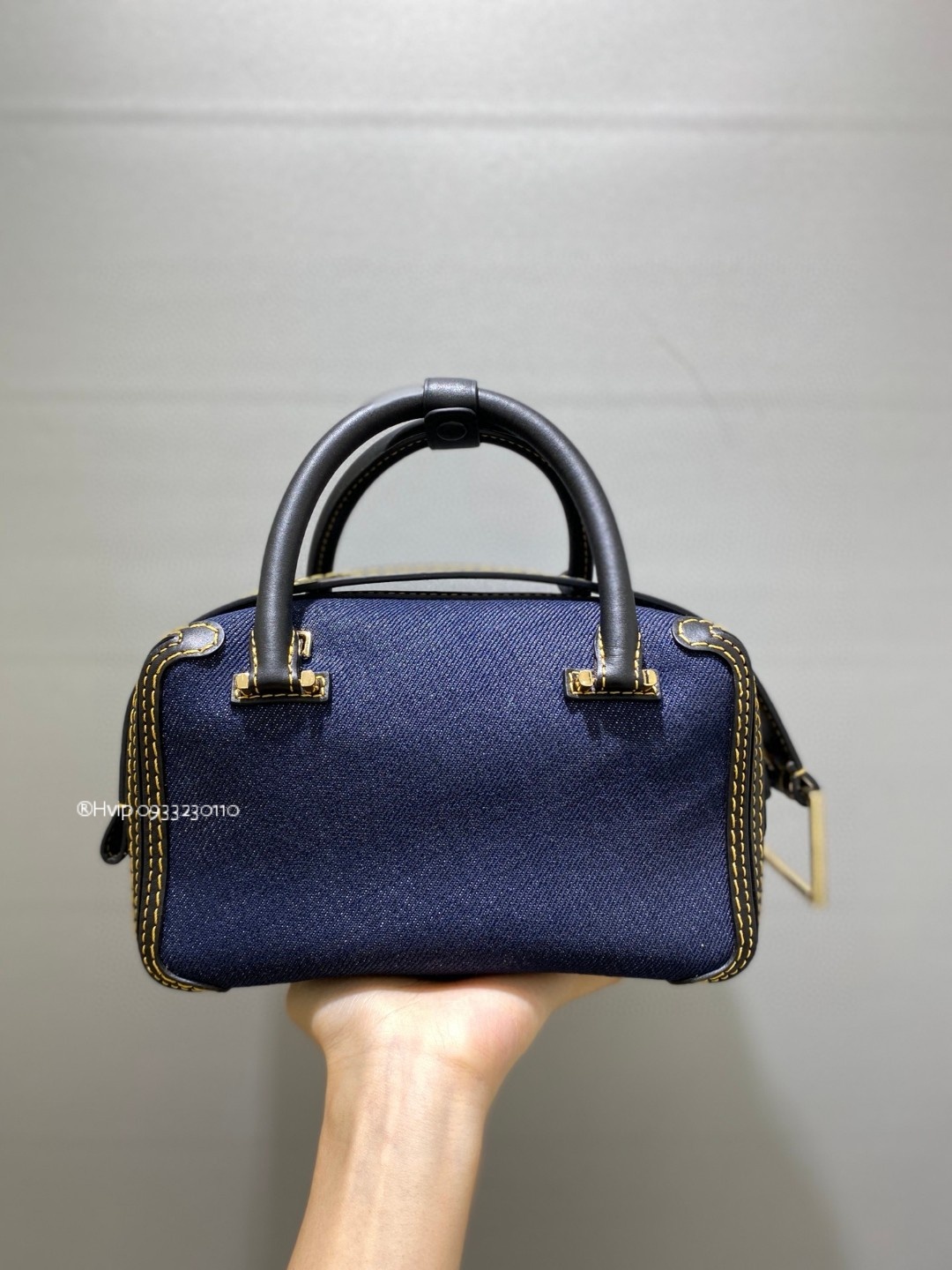 Delvaux Cool Box Nano in denim blue