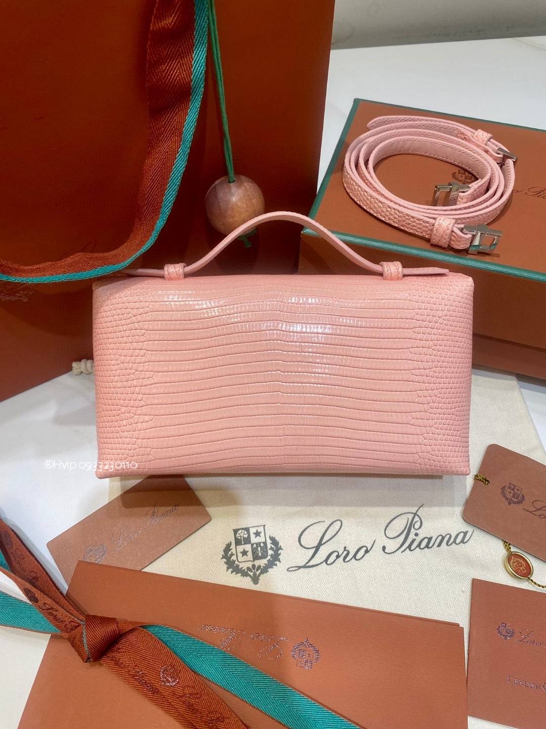 Loro Piana Extra Pocket L19 Lizard pink