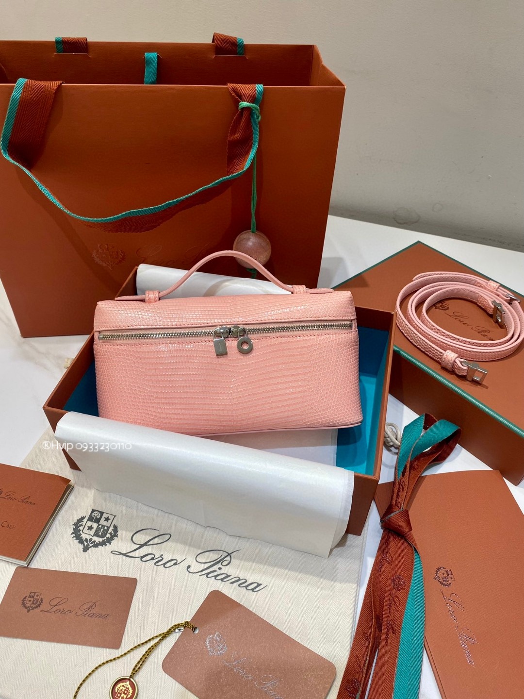 Loro Piana Extra Pocket L19 Lizard pink