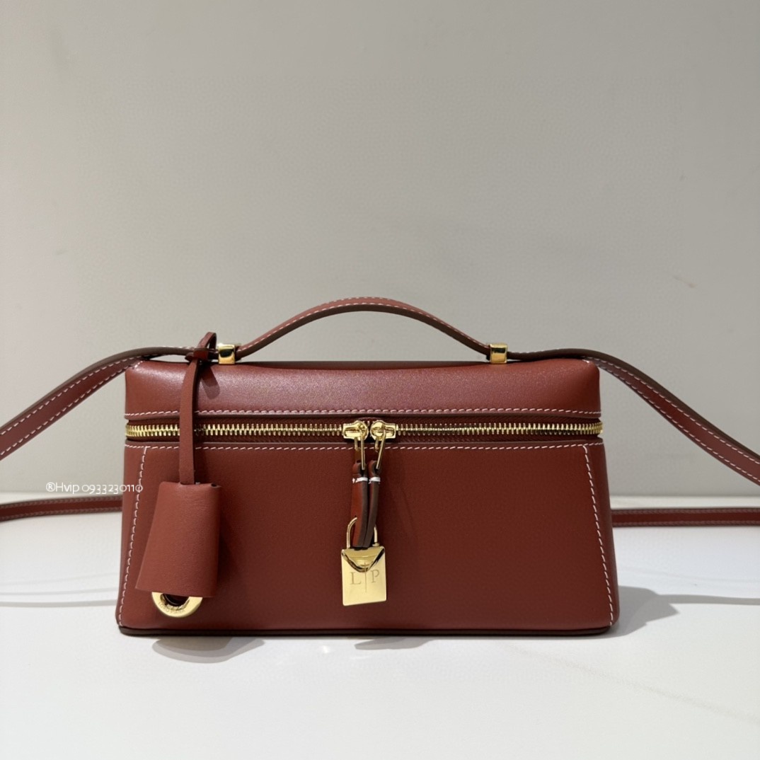 Loro Piana Extra Bag L19 Smooth Calfskin Deep Kummel (P08H)
