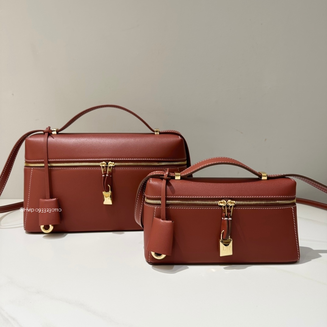 Loro Piana Extra Bag L19 Smooth Calfskin Deep Kummel (P08H)