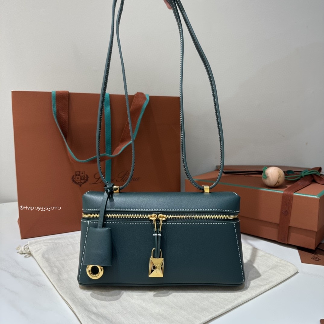 Loro Piana Extra Bag L19 Smooth Calfskin New Petrolio (705G)