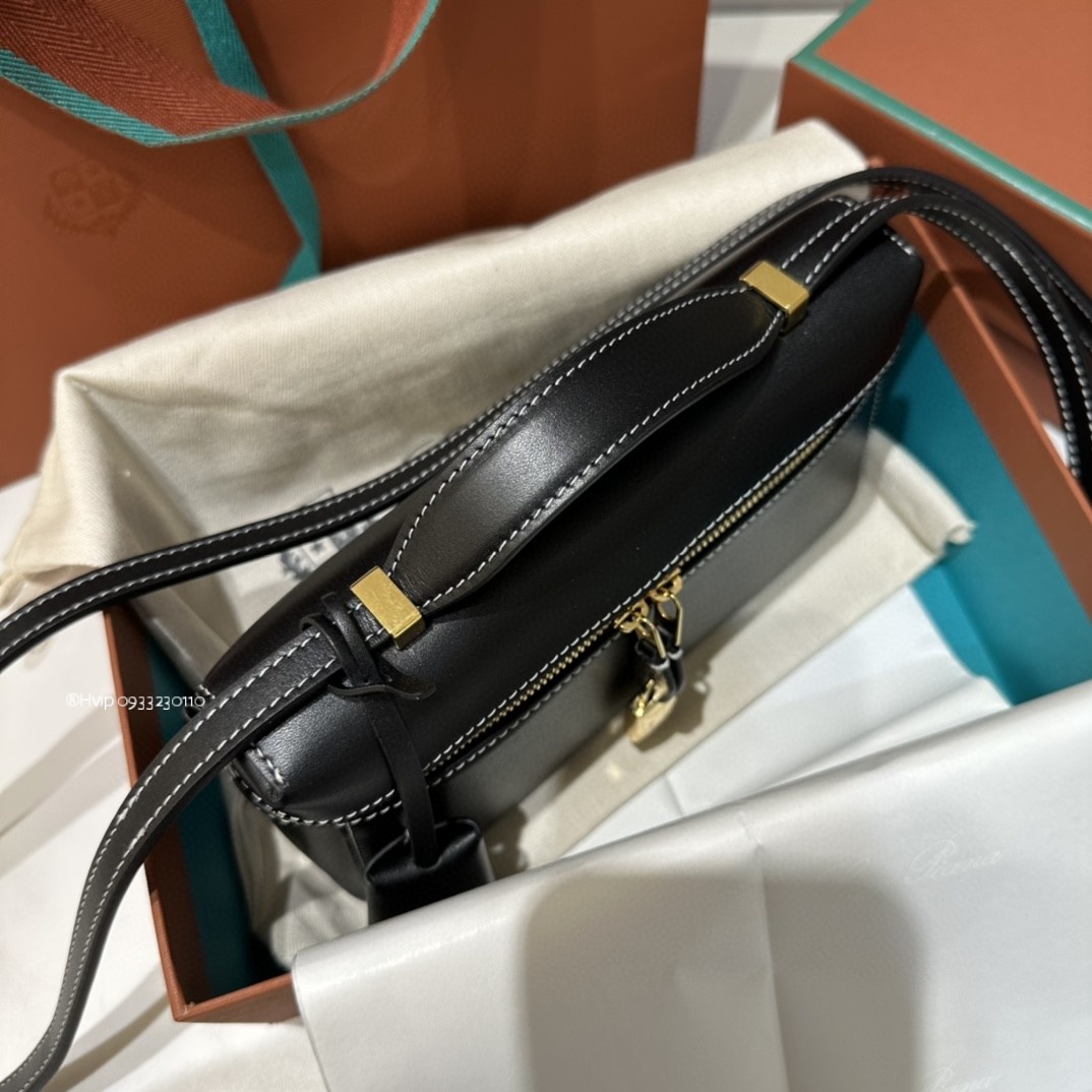 Loro Piana Extra Bag L19 Smooth Calfskin Black (8000)