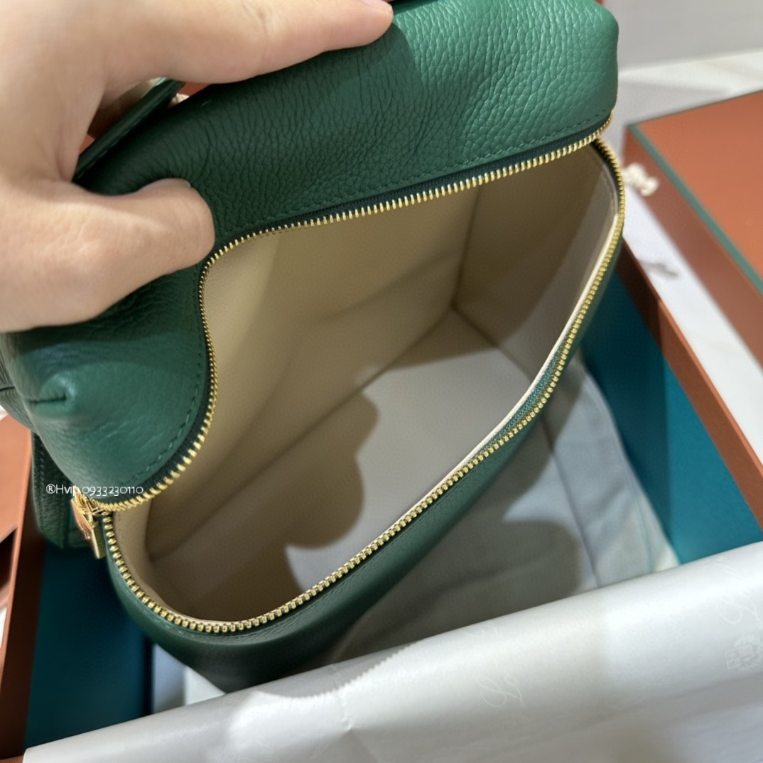Loro Piana Extra Pocket backpack L23.5 Grained Calfskin Forest Leaves (50RT)FAN4041