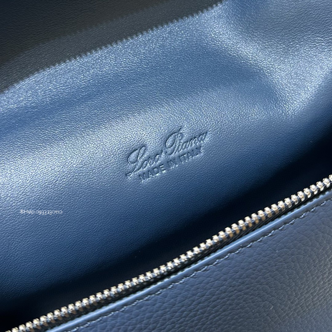 Loro Piana Extra Pocket backpack L23.5 Grained Calfskin blue FAN4041