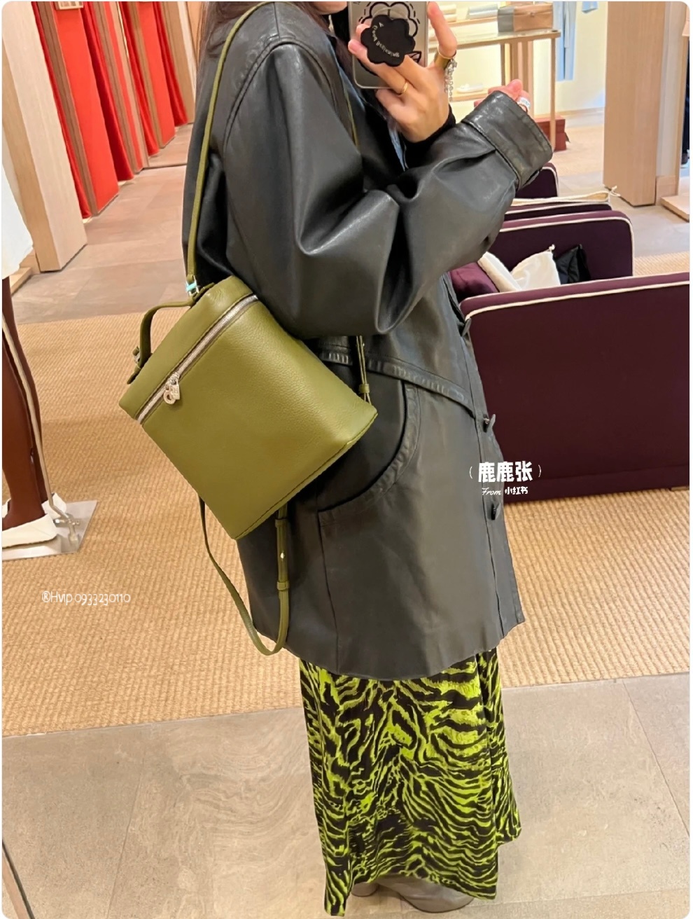 Loro Piana Extra Pocket backpack L23.5 Grained Calfskin FAN4041