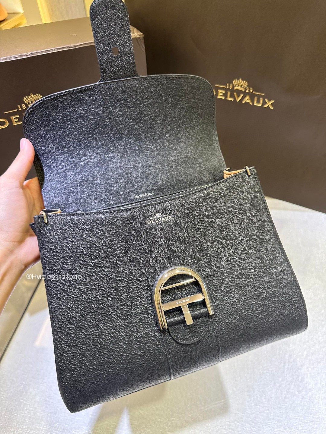 Delvaux Brillant PM Rodeo Calfskin black