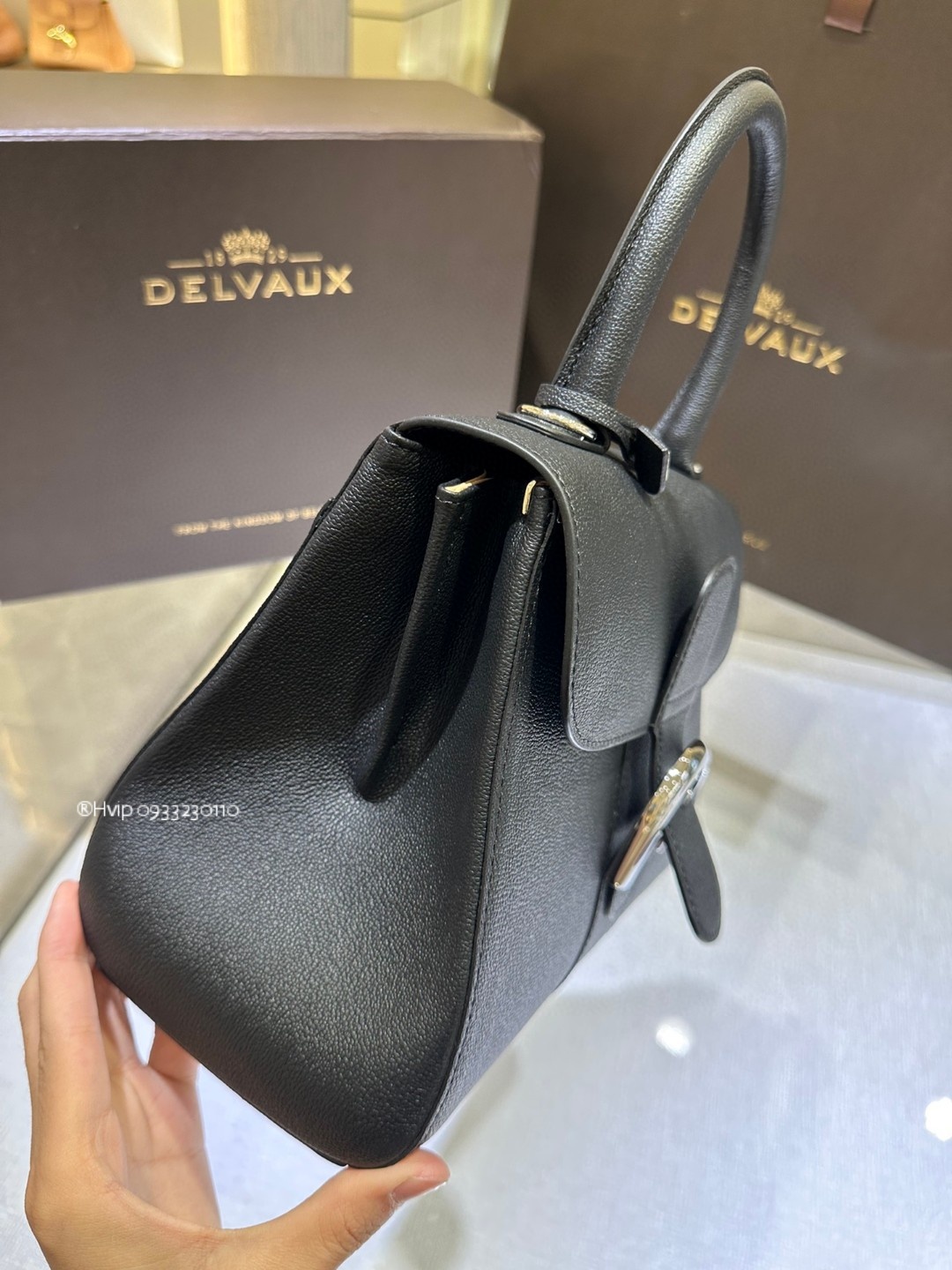Delvaux Brillant PM Rodeo Calfskin black