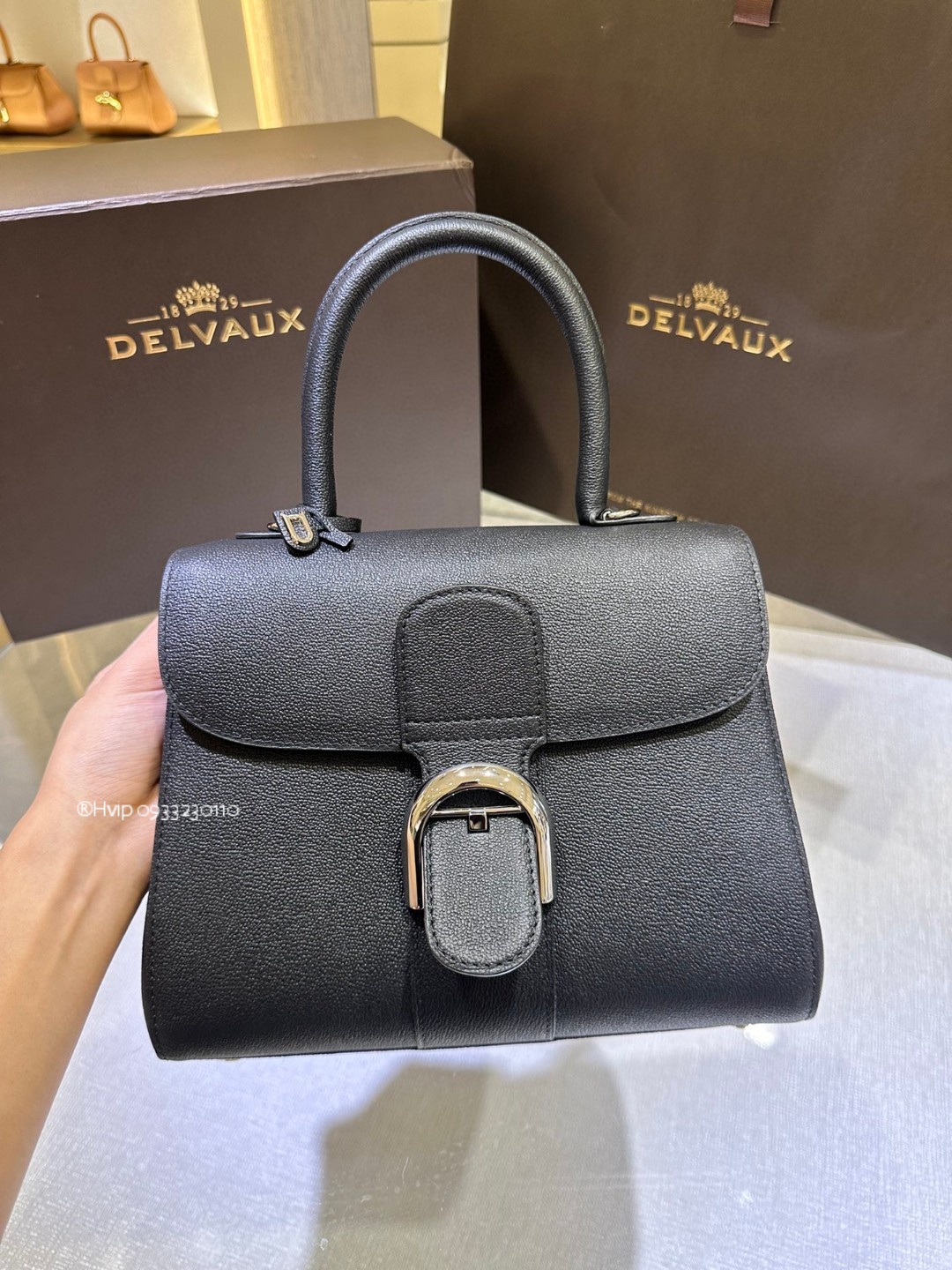 Delvaux Brillant PM Rodeo Calfskin black