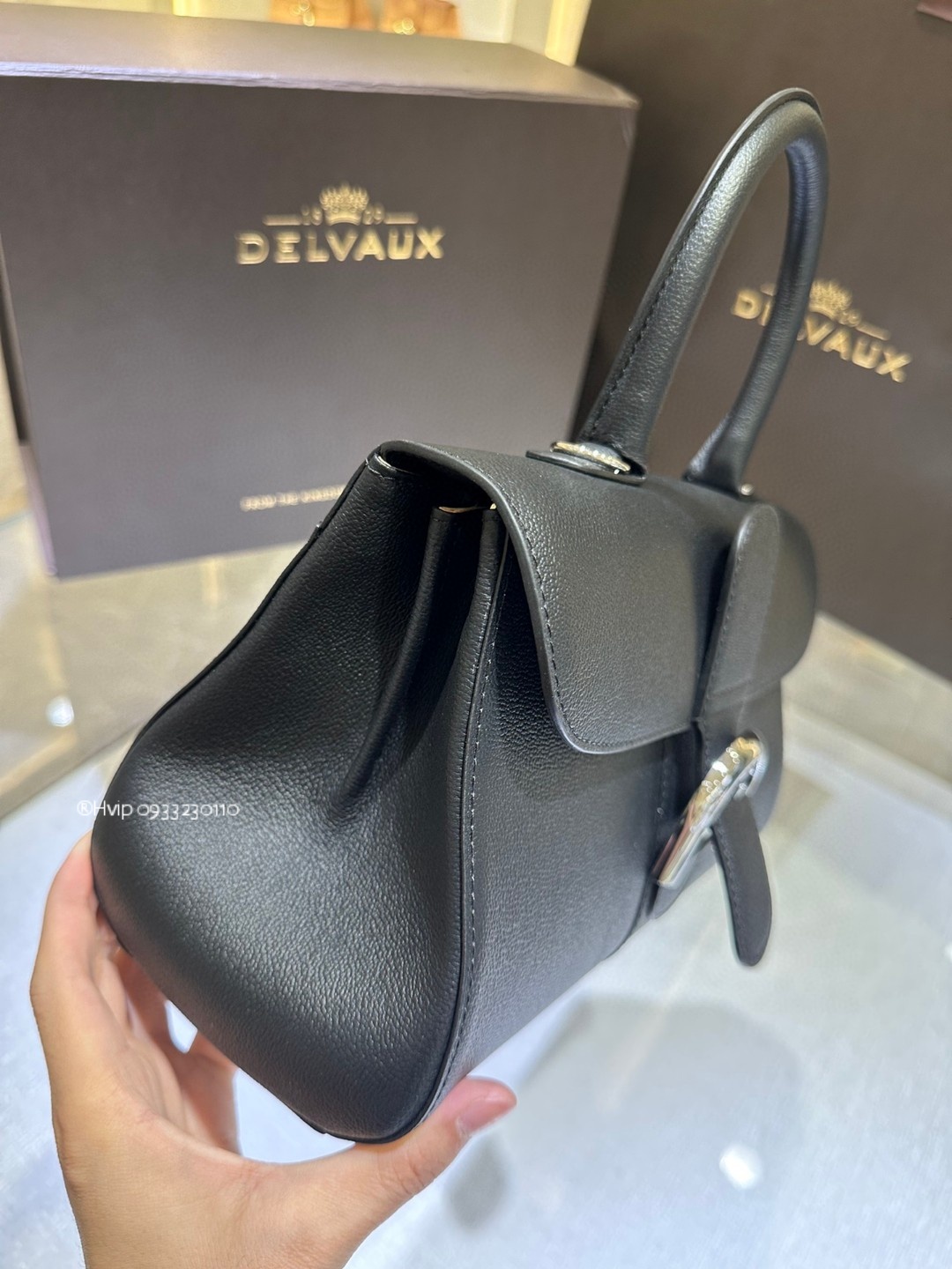 Delvaux Brillant MM Rodeo Calfskin black Phw