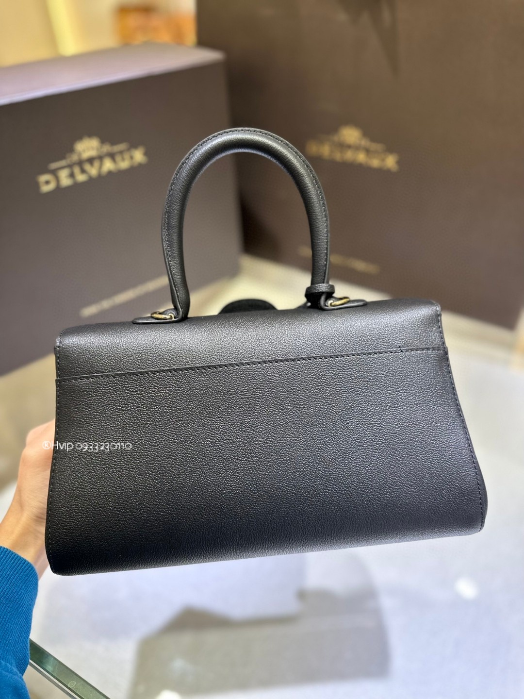 Delvaux Brillant MM Rodeo Calfskin black GHW