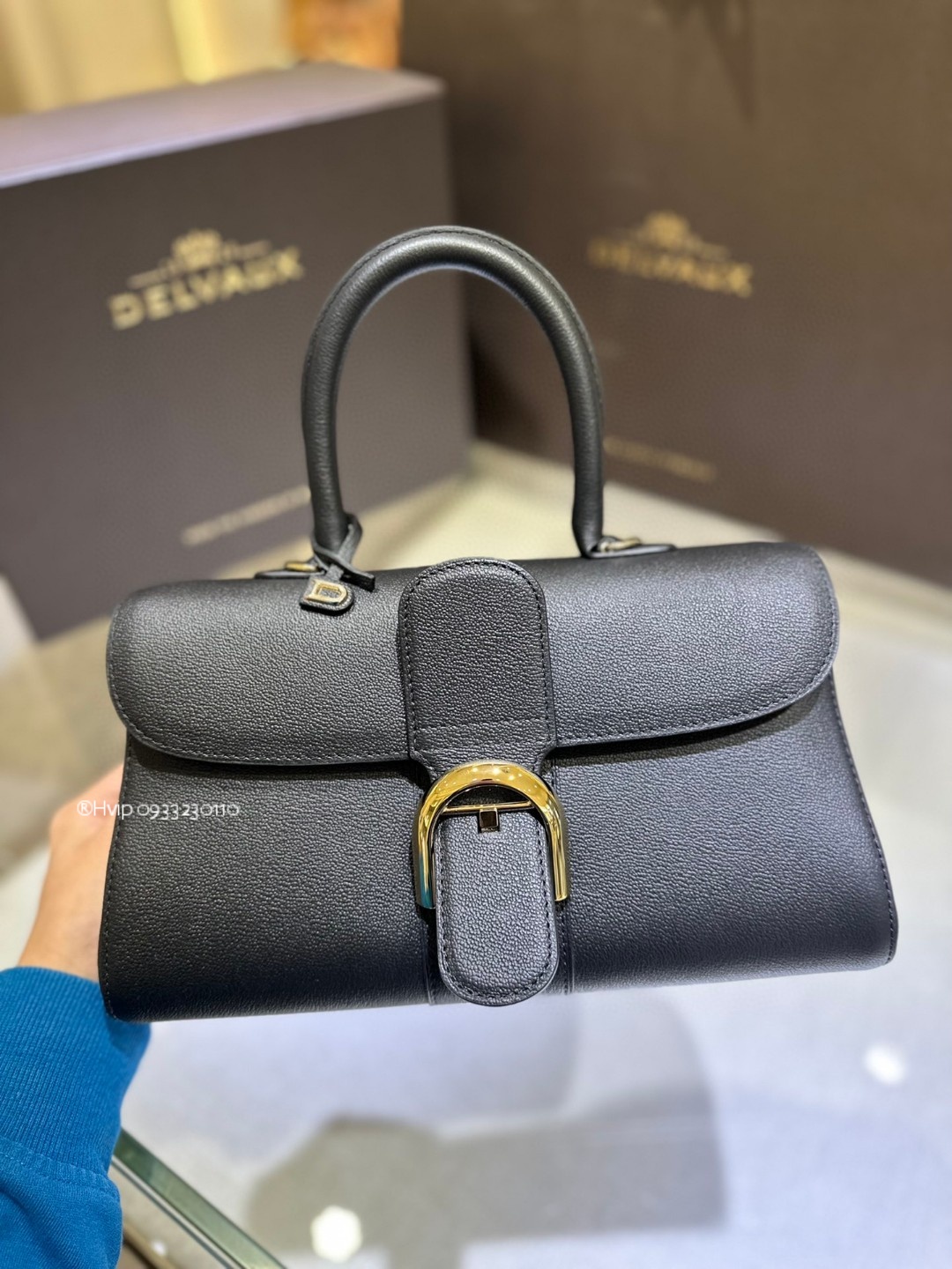 Delvaux Brillant MM Rodeo Calfskin black GHW