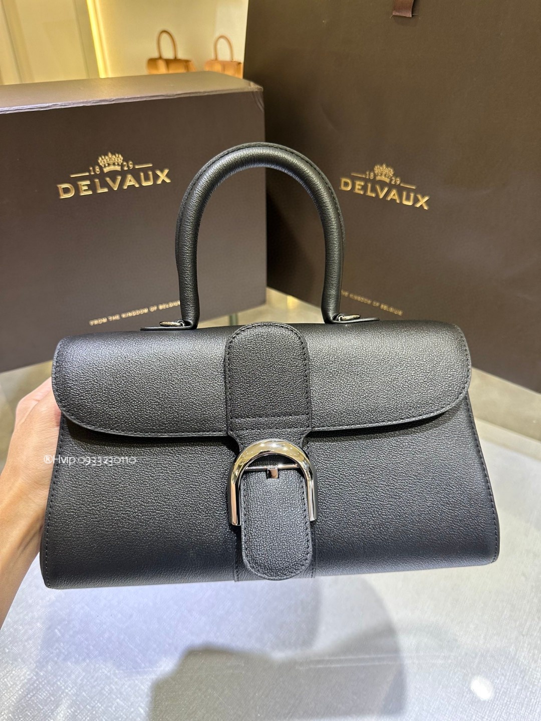 Delvaux Brillant MM Rodeo Calfskin black Phw