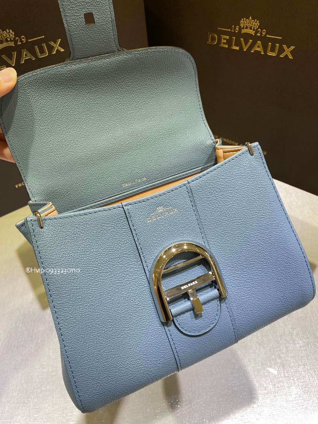Delvaux Brillant Mini Rodeo Calfskin Azure