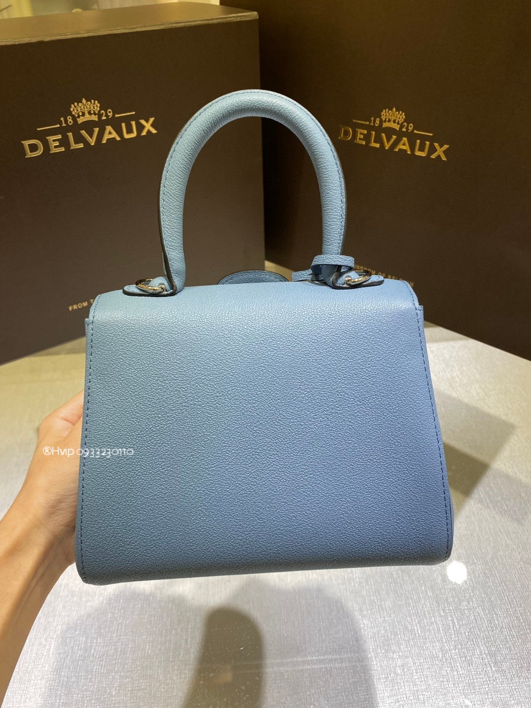 Delvaux Brillant Mini Rodeo Calfskin Azure