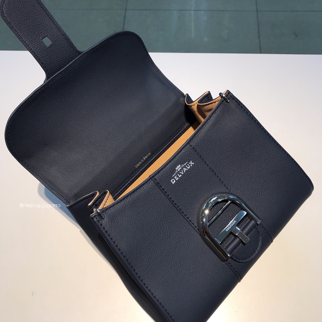 Delvaux Brillant Mini Rodeo Calfskin navy blue