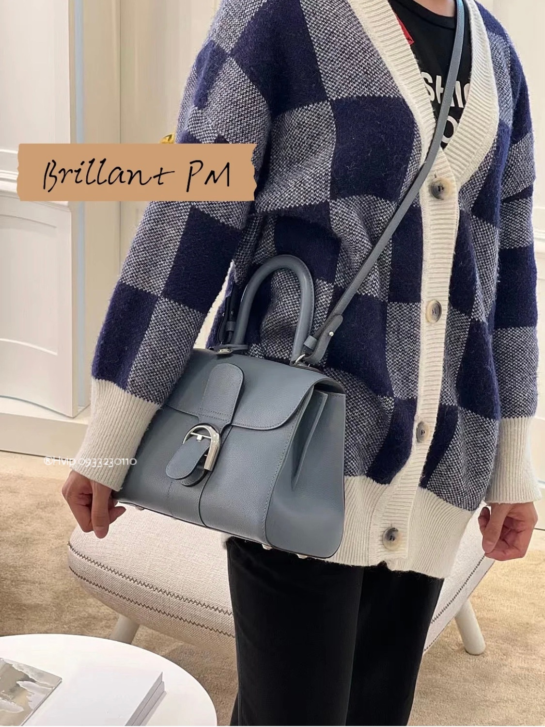 Delvaux Brillant MM Rodeo Calfskin Azure