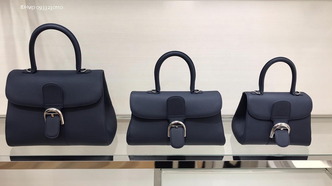 Delvaux Brillant MM Rodeo Calfskin navy blue
