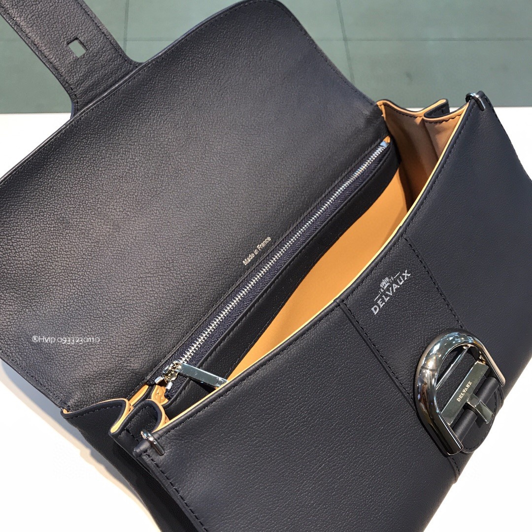 Delvaux Brillant MM Rodeo Calfskin navy blue