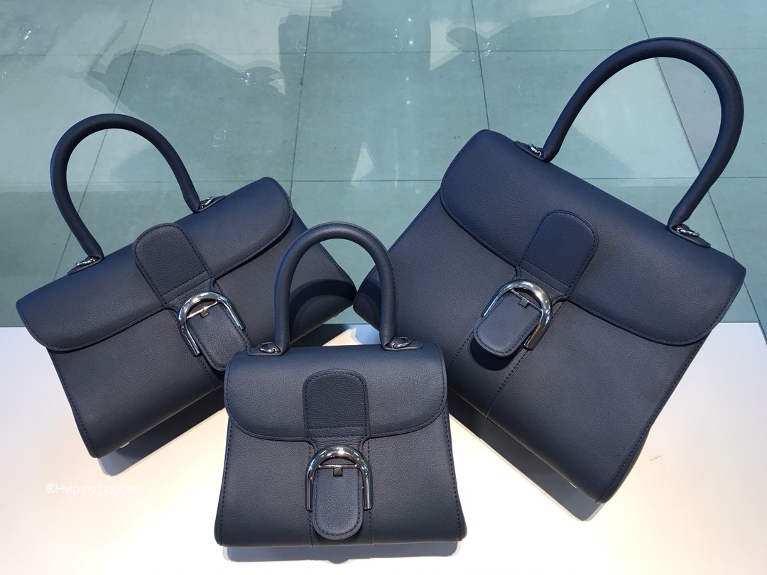 Delvaux Brillant Mini Rodeo Calfskin navy blue